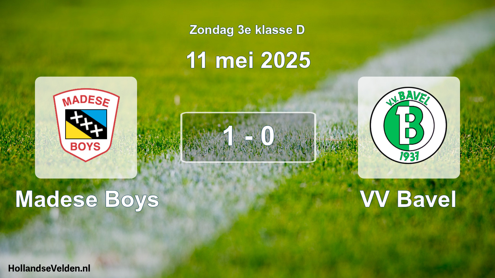 Total number of matches played: Madese Boys - VV Bavel 1 - 0 (11 May 2025)