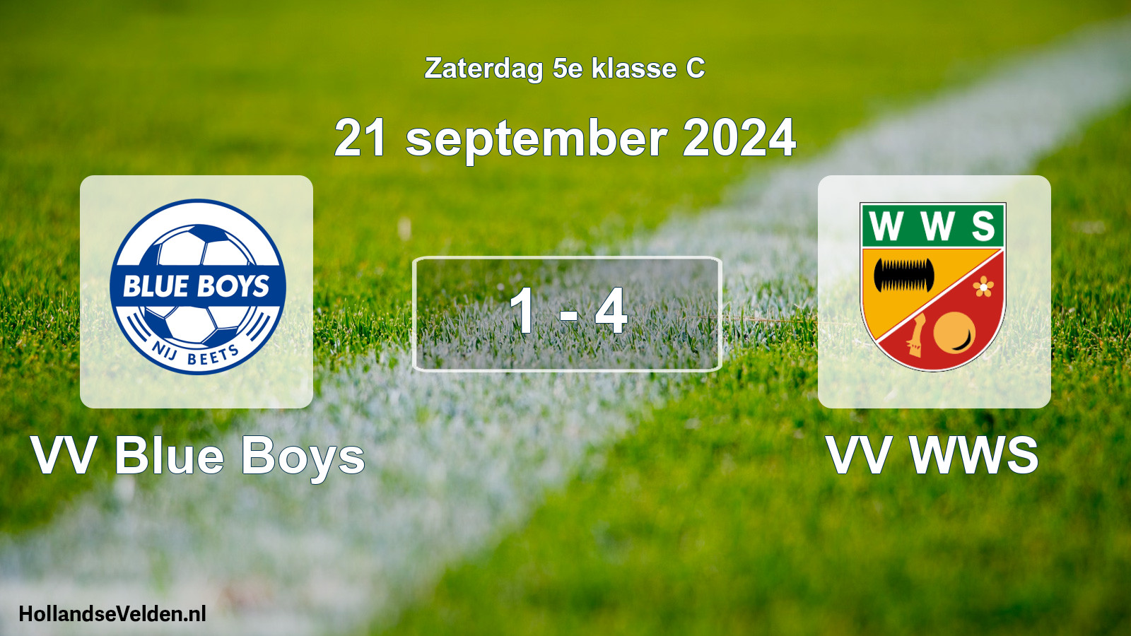 Total number of matches played: VV Blue Boys - VV WWS 1 - 4 (21 September 2024)