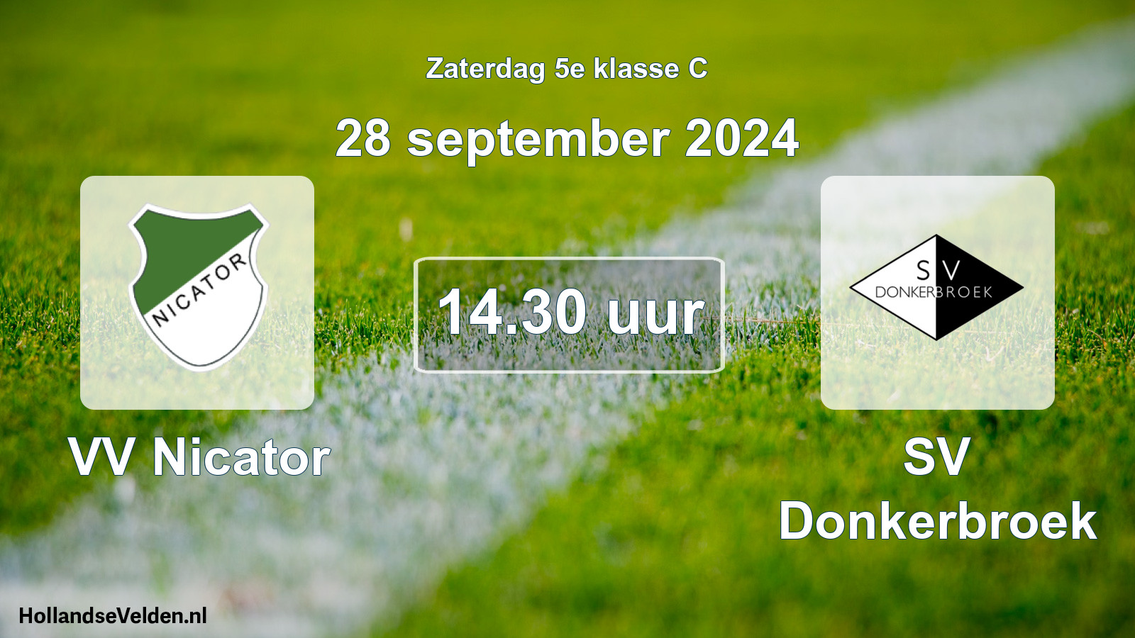 Scheduled Match: VV Nicator - SV Donkerbroek (28 September 2024)