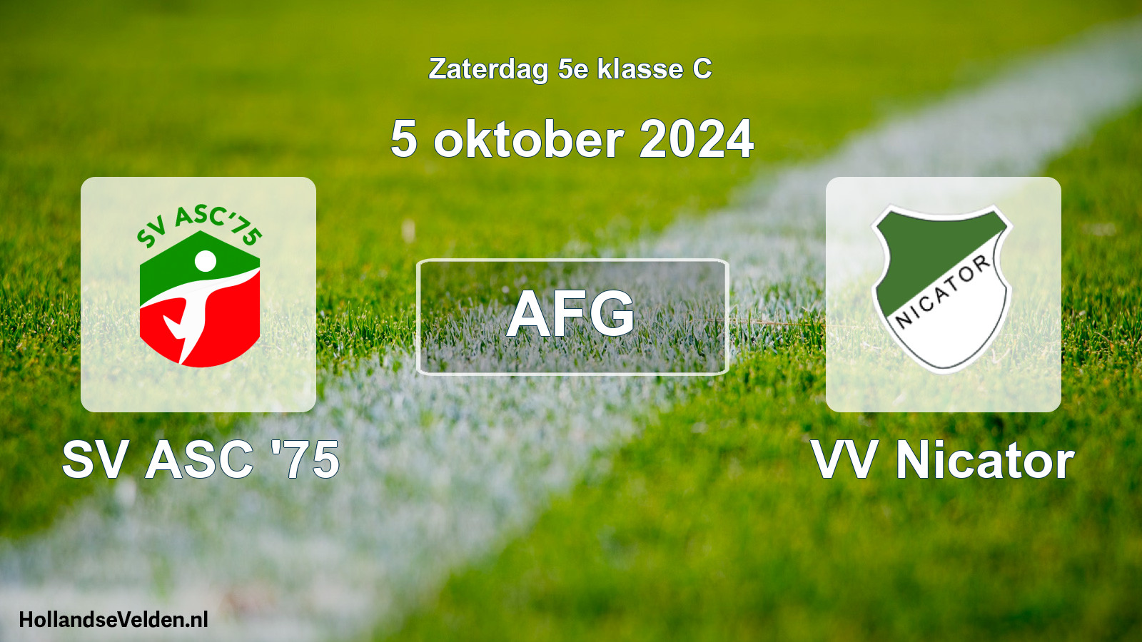 Scheduled Match: SV ASC '75 - VV Nicator (5 October 2024)
