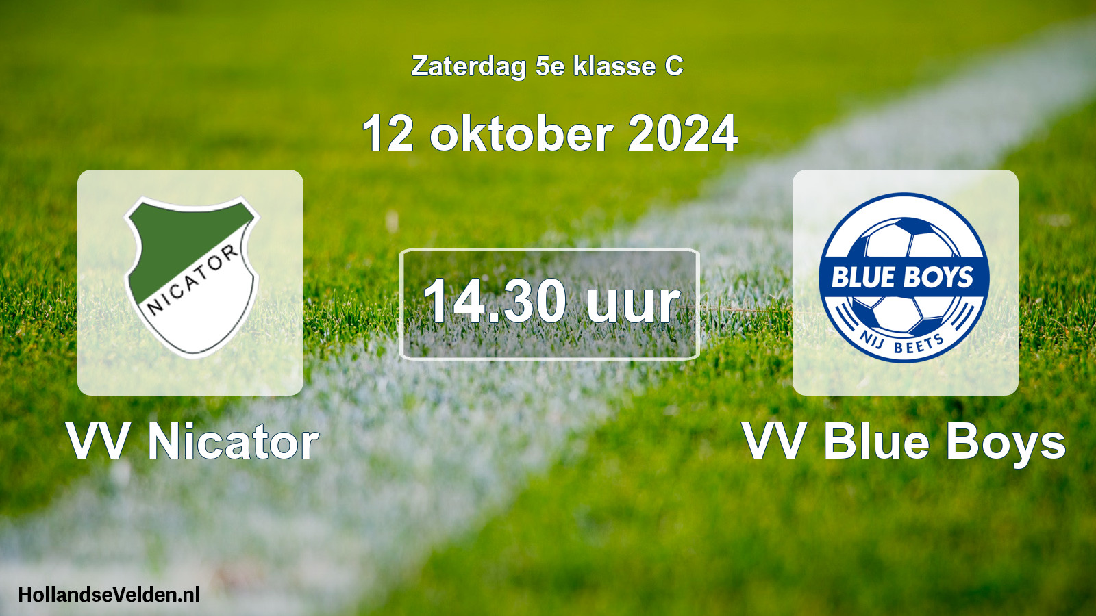 Scheduled Match: VV Nicator - VV Blue Boys (12 October 2024)
