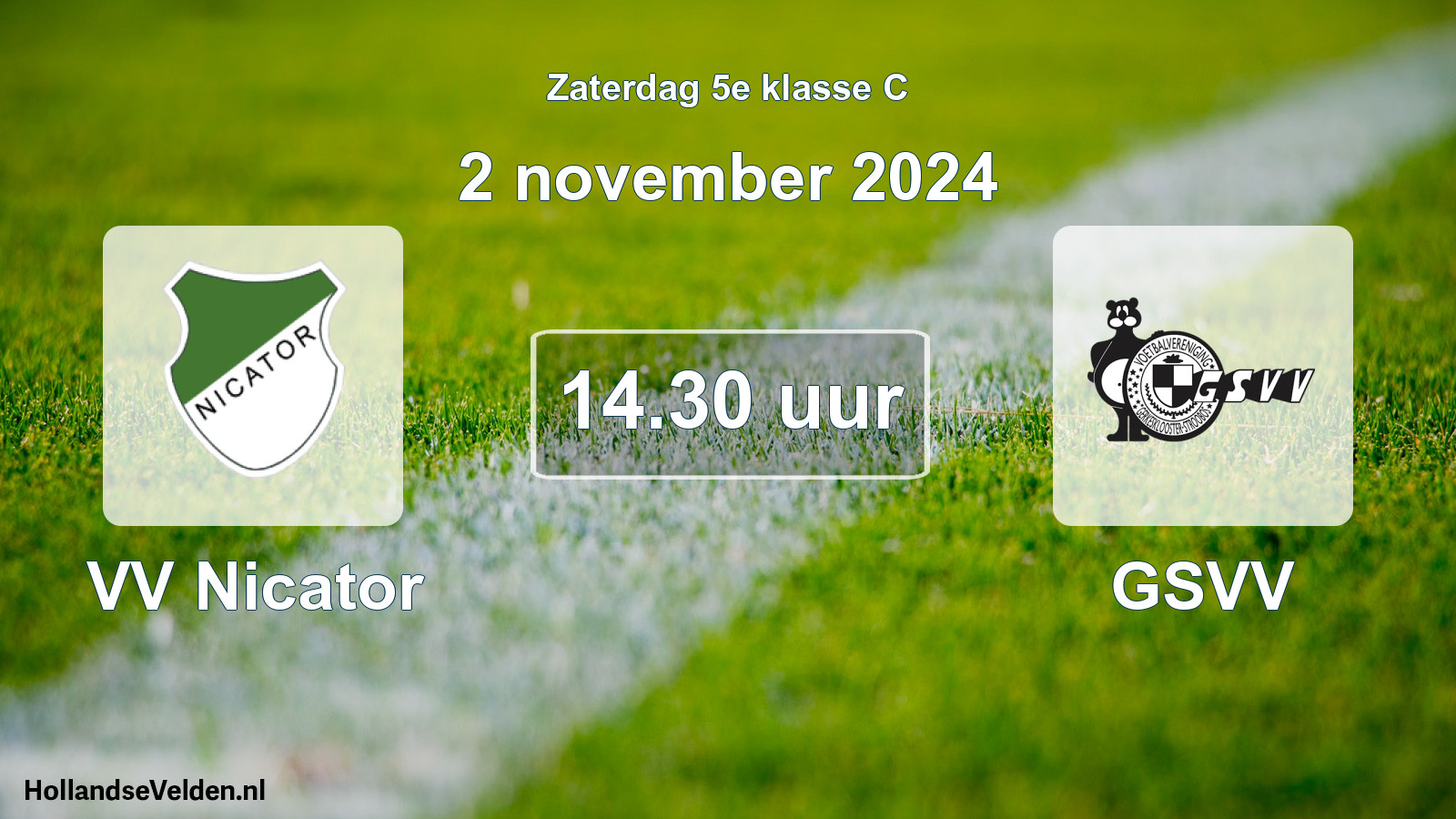 Scheduled Match: VV Nicator - GSVV (2 November 2024)