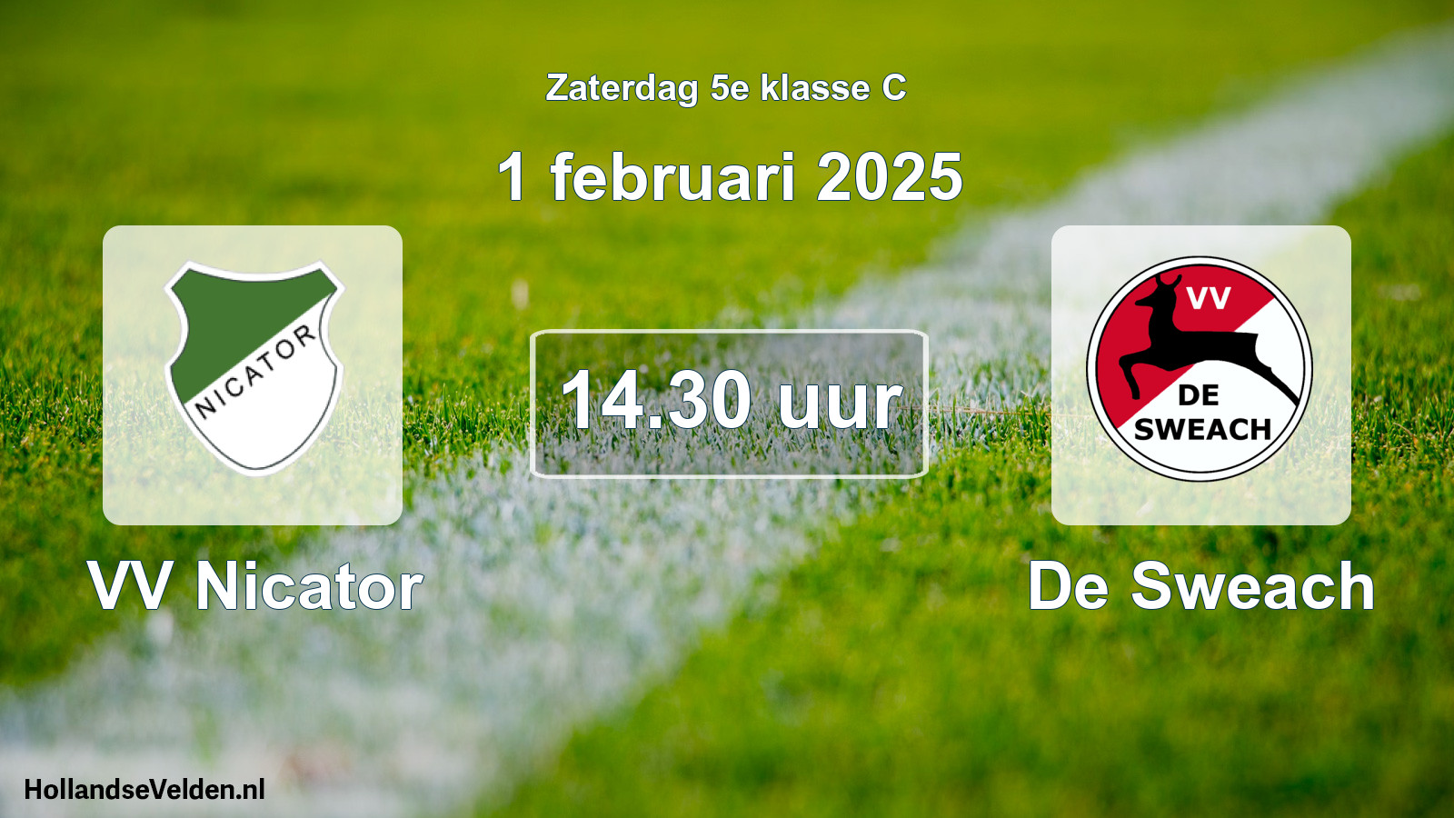 Scheduled Match: VV Nicator - De Sweach (1 February 2025)