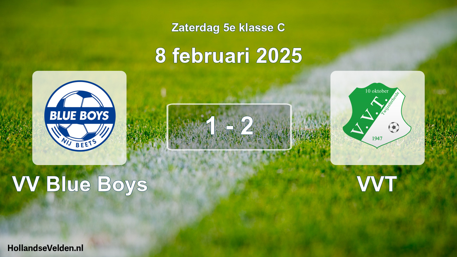 Total number of matches played: VV Blue Boys - VVT 1 - 2 (8 February 2025)