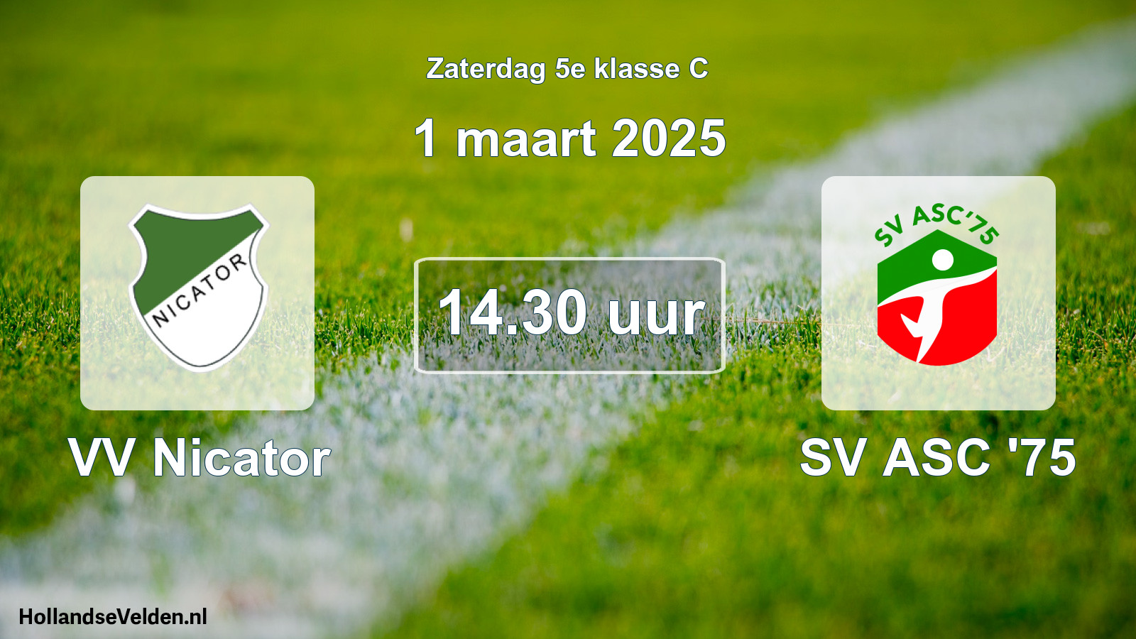 Scheduled Match: VV Nicator - SV ASC '75 (1 March 2025)