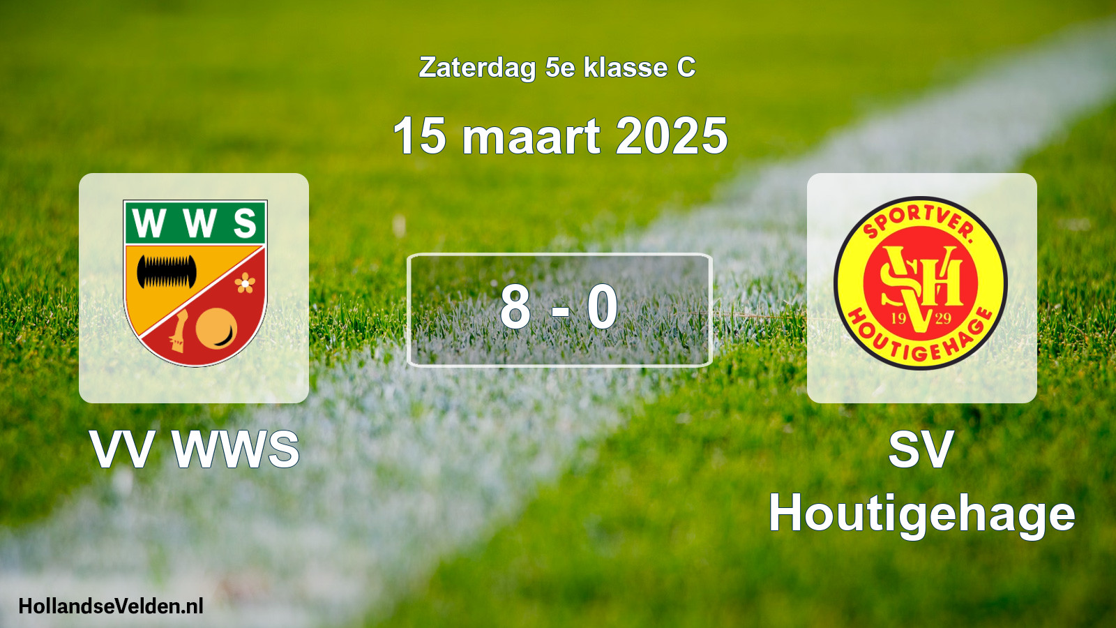Total number of matches played: VV WWS - SV Houtigehage 8 - 0 (15 March 2025)