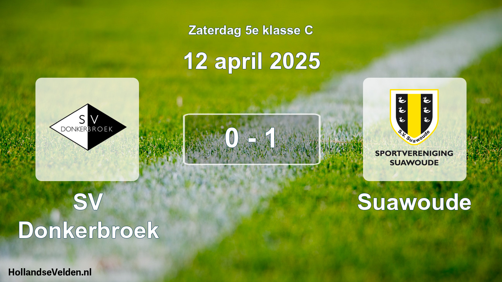 Total number of matches played: SV Donkerbroek - Suawoude 0 - 1 (12 April 2025)