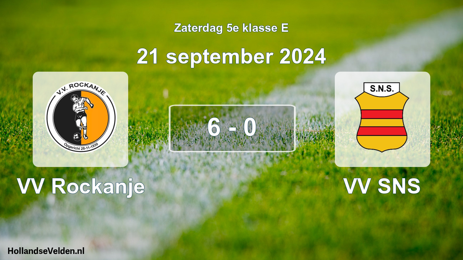 Total number of matches played: VV Rockanje - VV SNS 6 - 0 (21 September 2024)