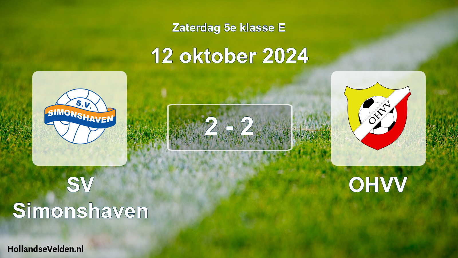 Total number of matches played: SV Simonshaven - OHVV 2 - 2 (12 October 2024)