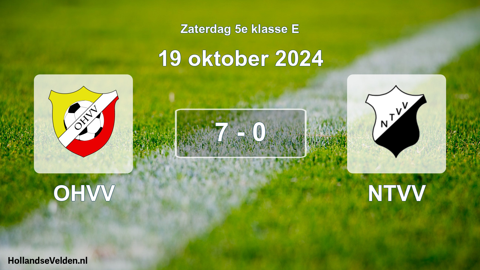 Total number of matches played: OHVV - NTVV 7 - 0 (19 October 2024)