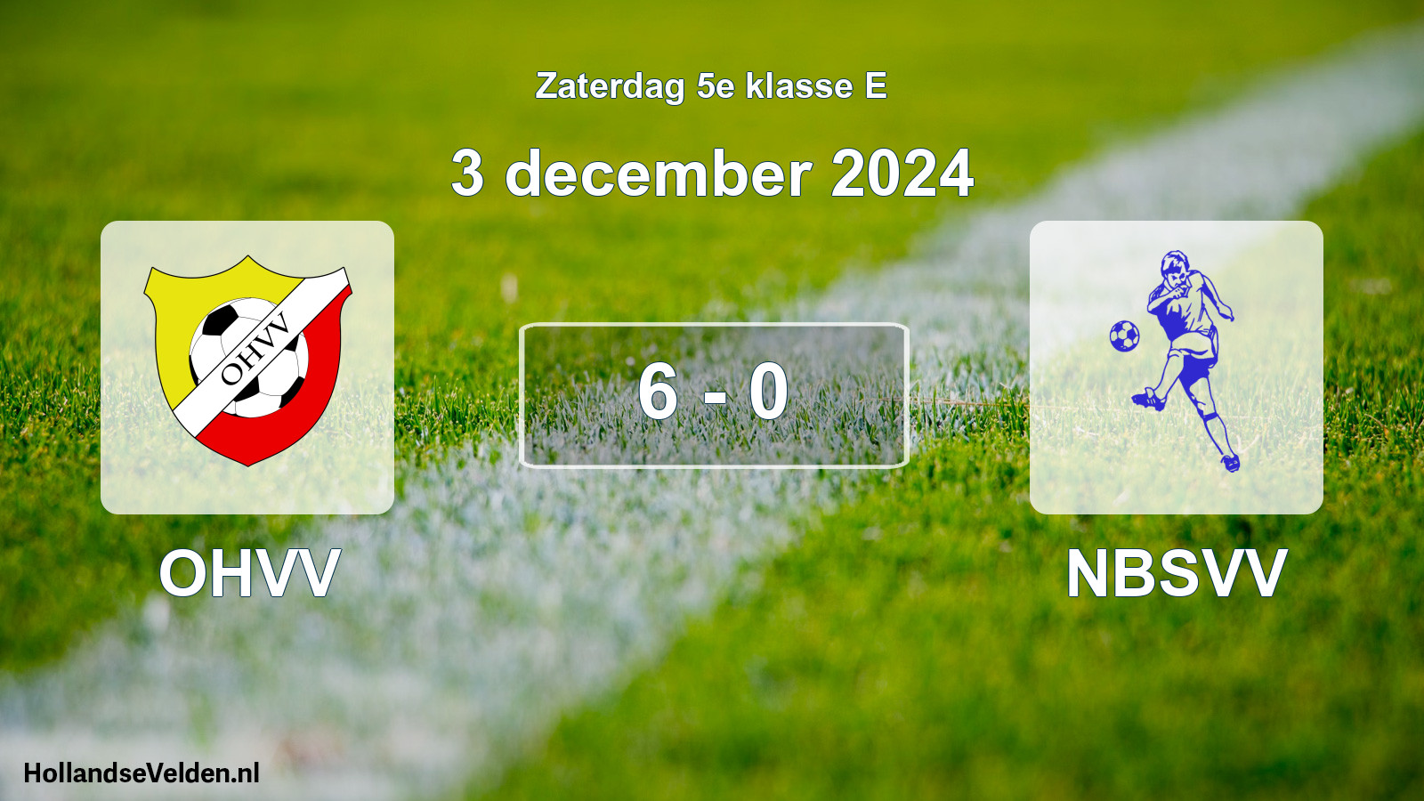 Total number of matches played: OHVV - NBSVV 6 - 0 (3 December 2024)