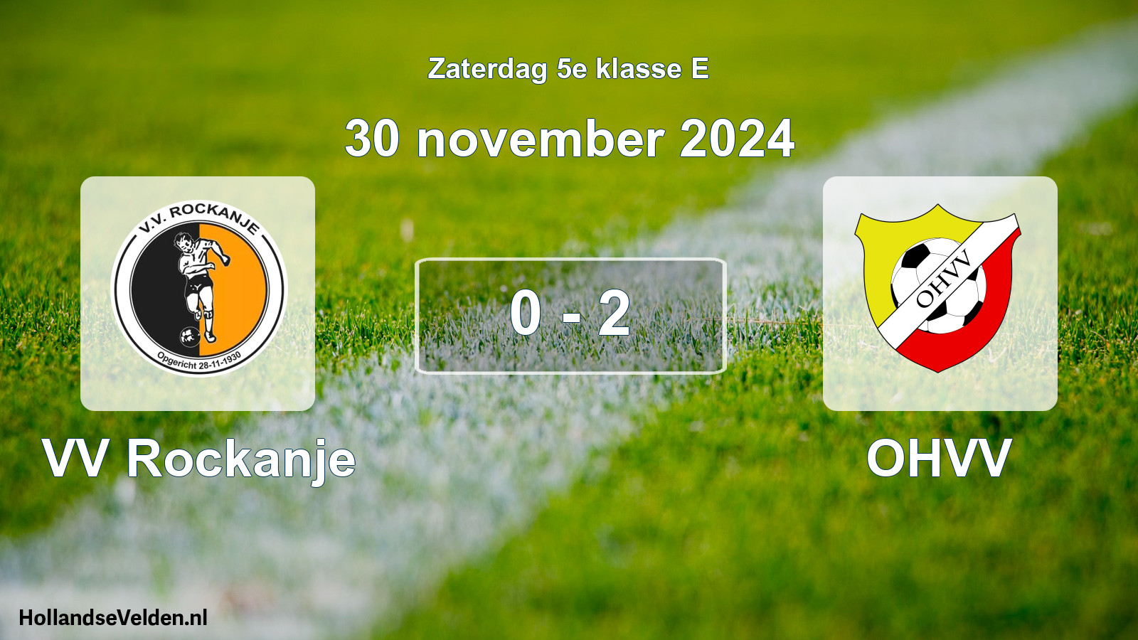 Total number of matches played: VV Rockanje - OHVV 0 - 2 (30 November 2024)