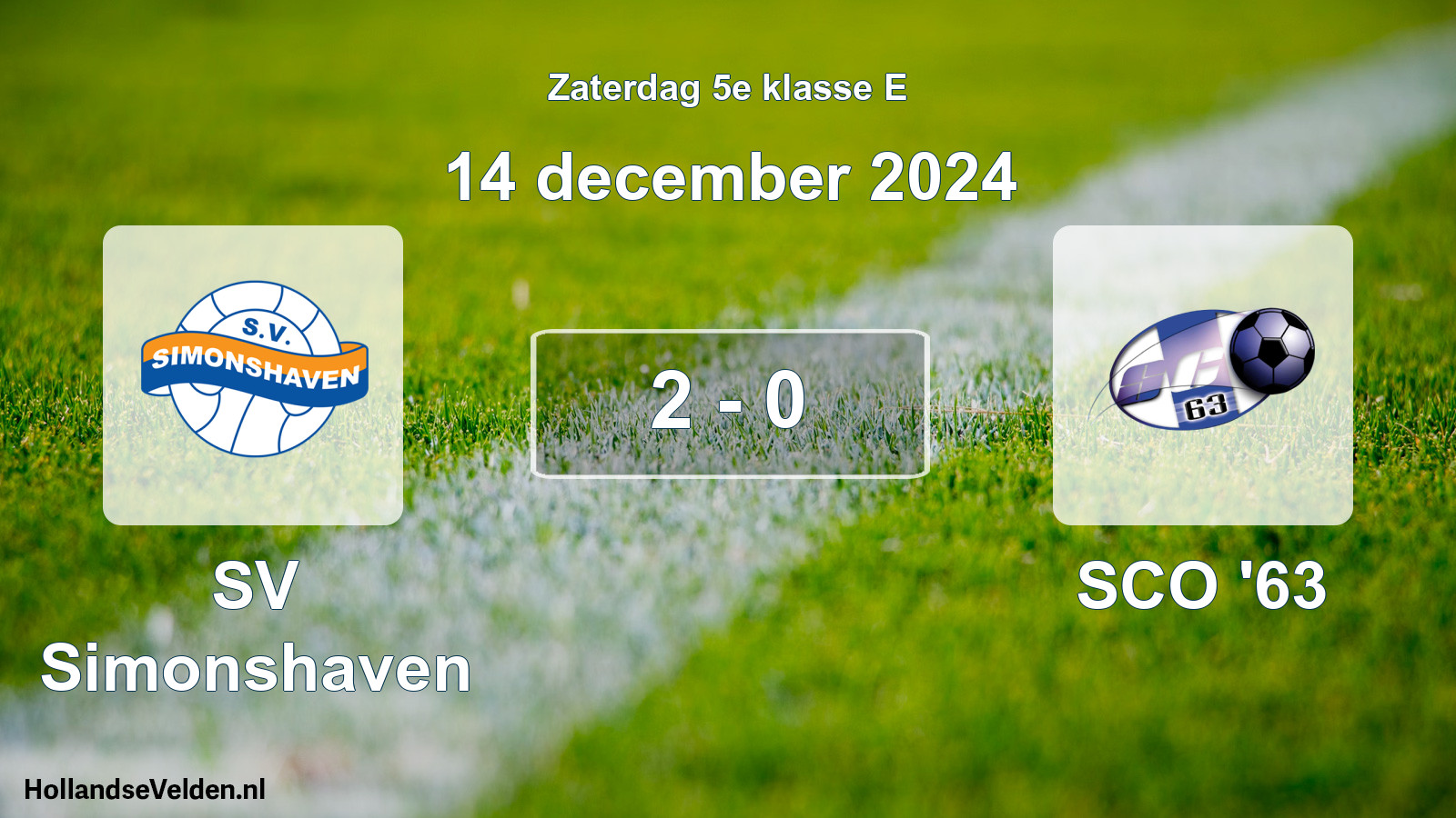 Total number of matches played: SV Simonshaven - SCO '63 2 - 0 (14 December 2024)
