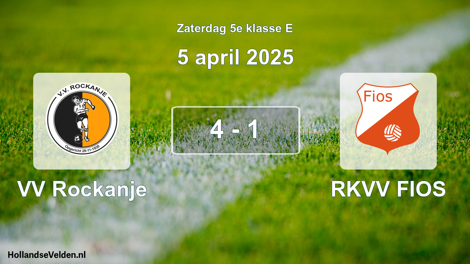 Total number of matches played: VV Rockanje - RKVV FIOS 4 - 1 (5 April 2025)