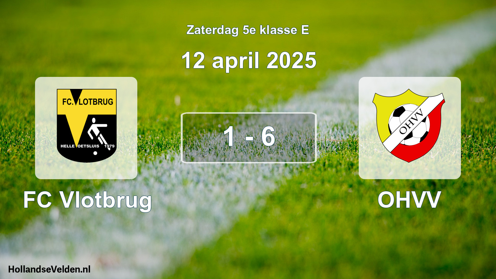 Total number of matches played: FC Vlotbrug - OHVV 1 - 6 (12 April 2025)