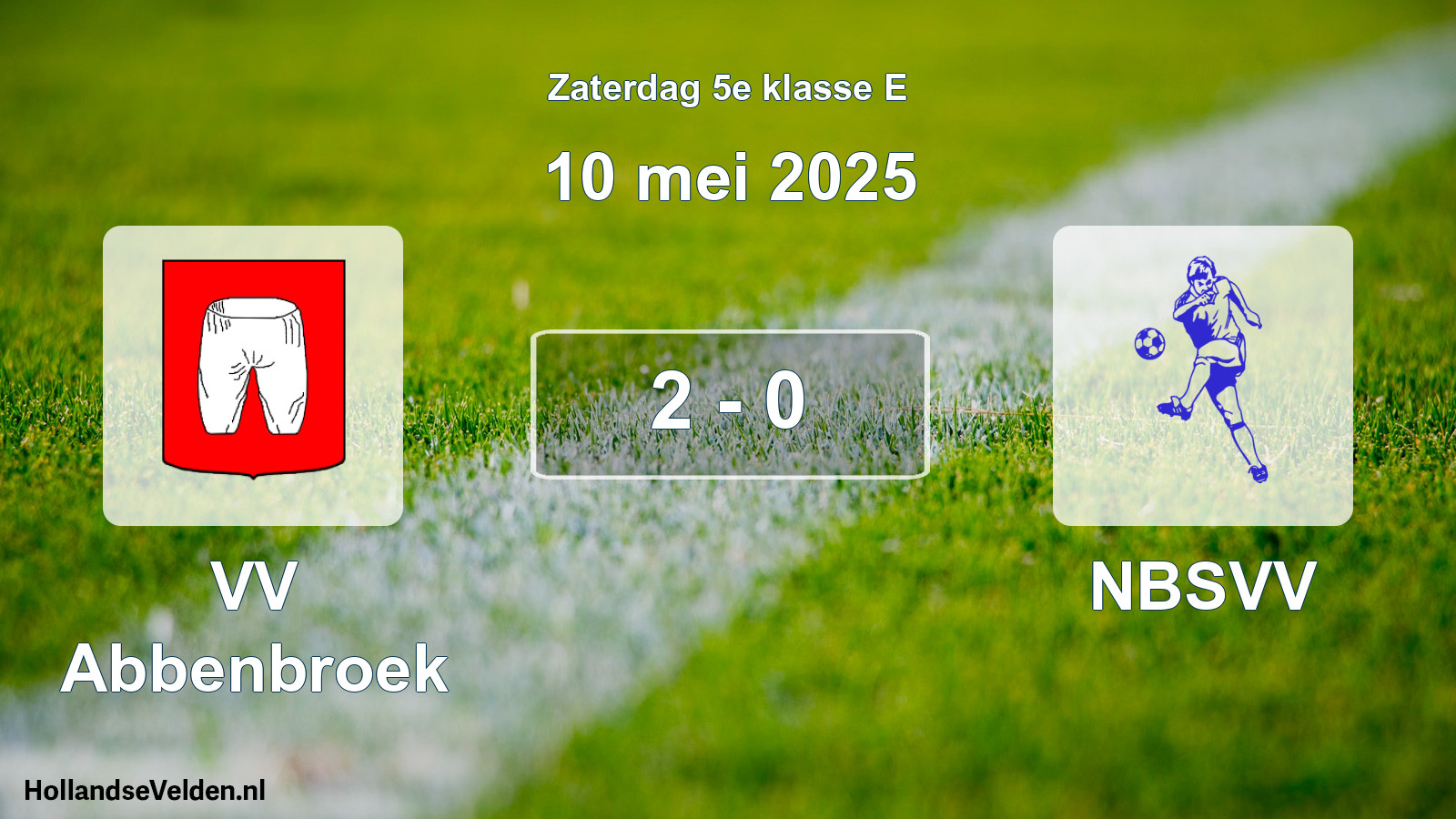 Total number of matches played: VV Abbenbroek - NBSVV 2 - 0 (10 May 2025)