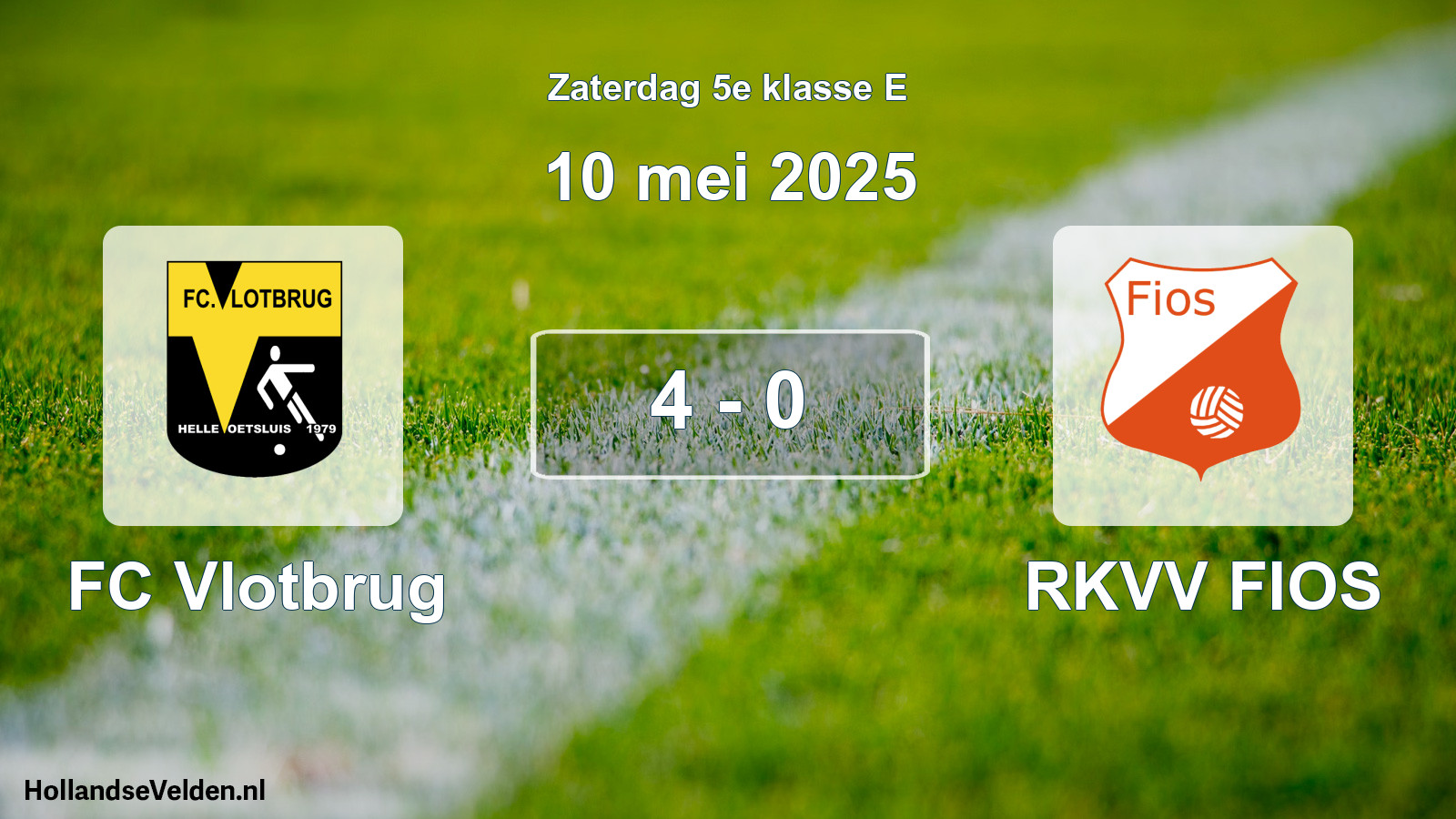 Total number of matches played: FC Vlotbrug - RKVV FIOS 4 - 0 (10 May 2025)