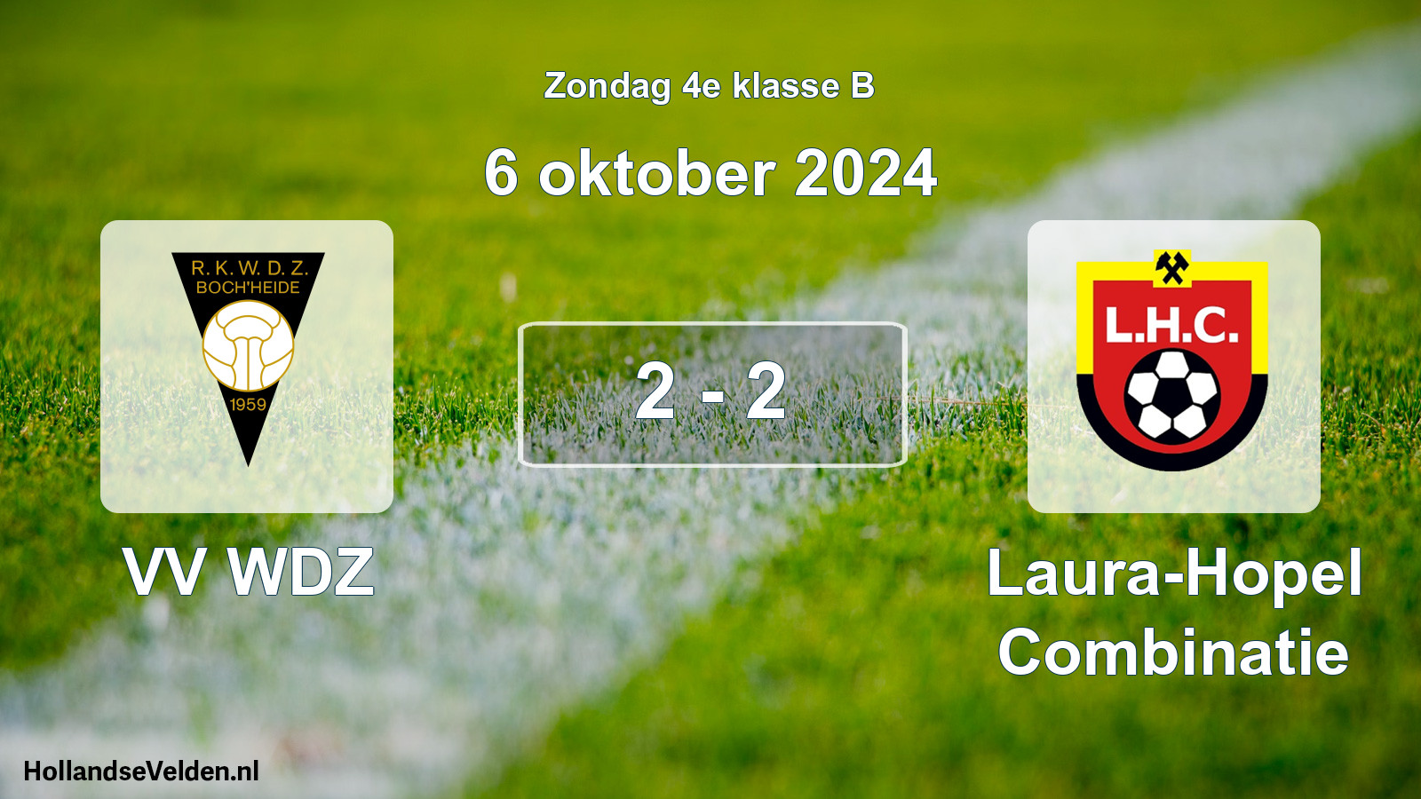 Total number of matches played: VV WDZ - Laura-Hopel Combinatie 2 - 2 (6 October 2024)