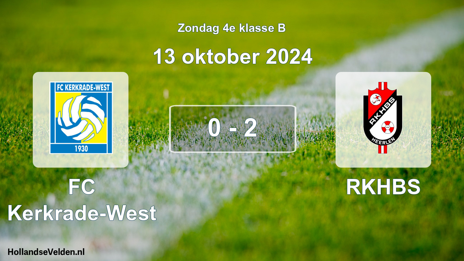 Total number of matches played: FC Kerkrade-West - RKHBS 0 - 2 (13 October 2024)