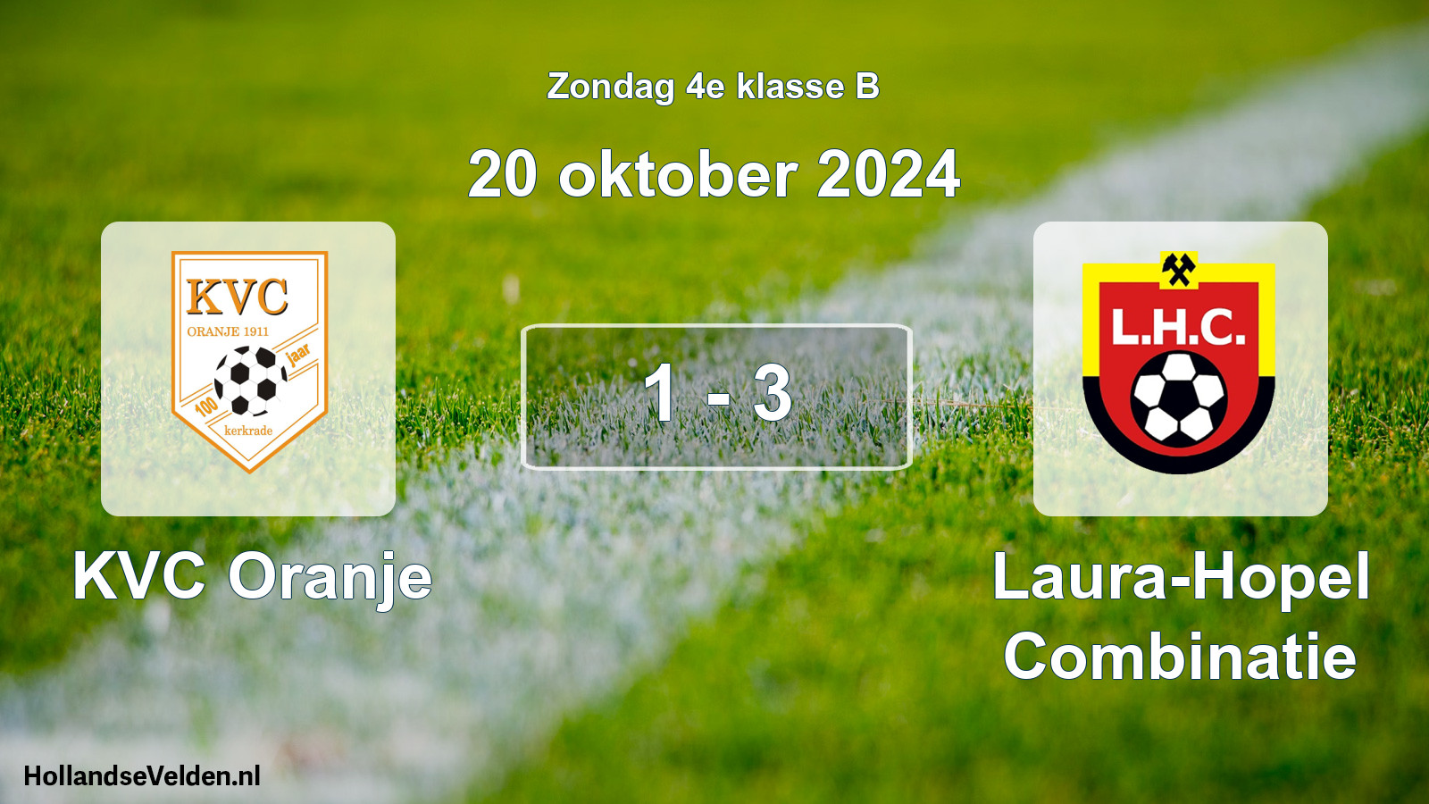 Total number of matches played: KVC Oranje - Laura-Hopel Combinatie 1 - 3 (20 October 2024)