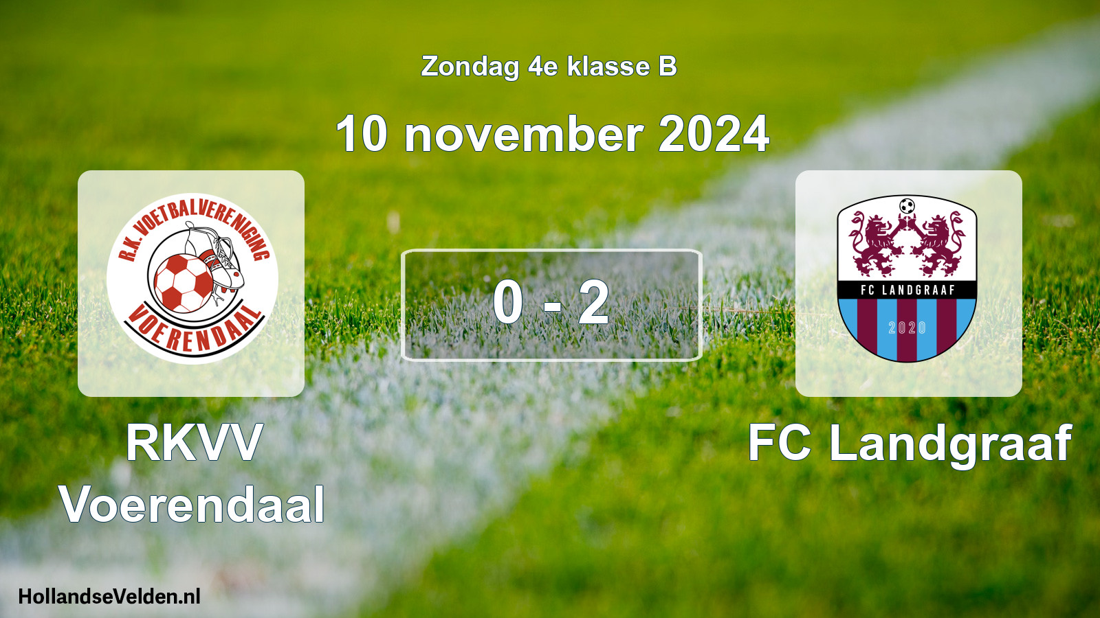 Total number of matches played: RKVV Voerendaal - FC Landgraaf 0 - 2 (10 November 2024)