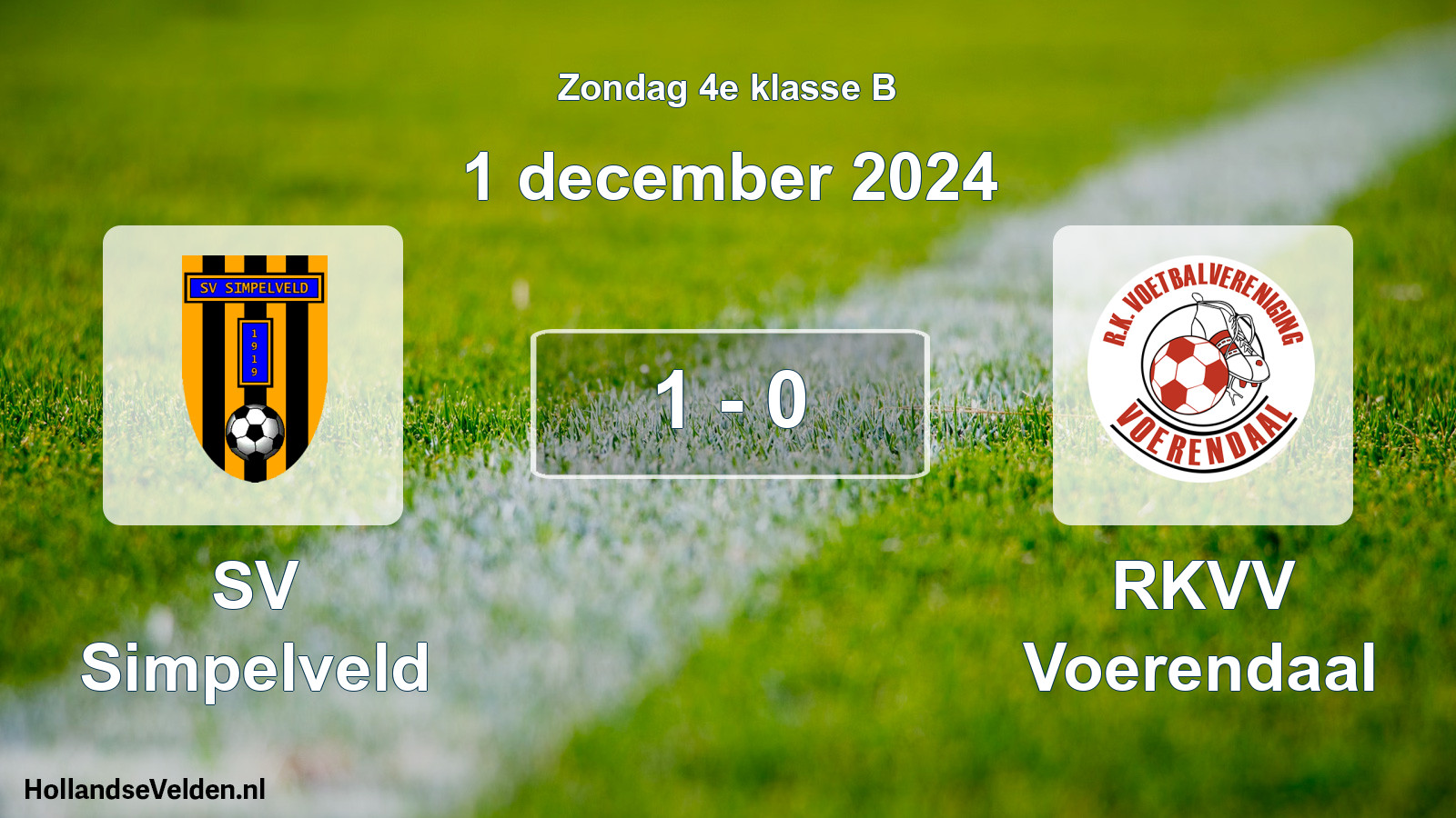 Total number of matches played: SV Simpelveld - RKVV Voerendaal 1 - 0 (1 December 2024)