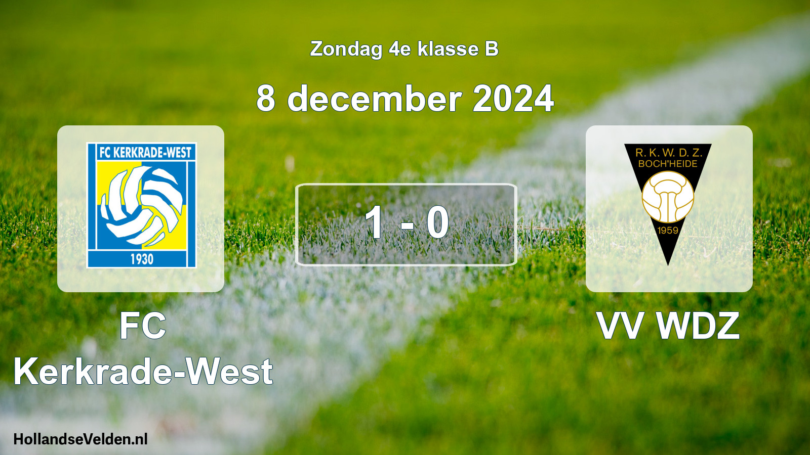 Total number of matches played: FC Kerkrade-West - VV WDZ 1 - 0 (8 December 2024)