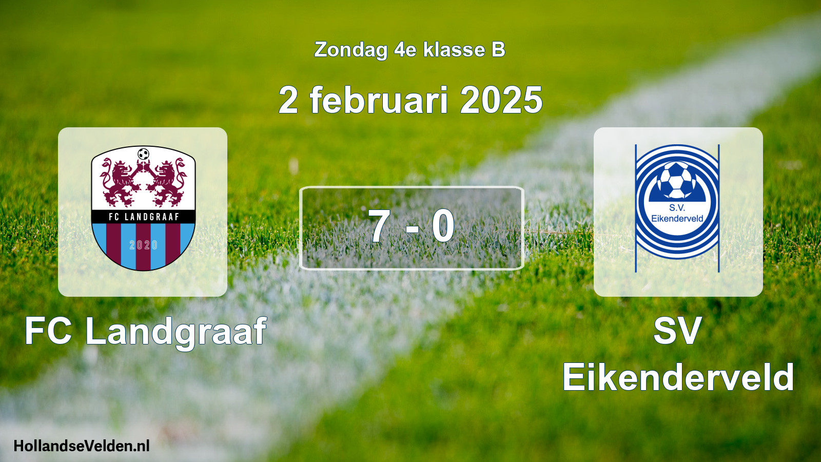 Total number of matches played: FC Landgraaf - SV Eikenderveld 7 - 0 (2 February 2025)