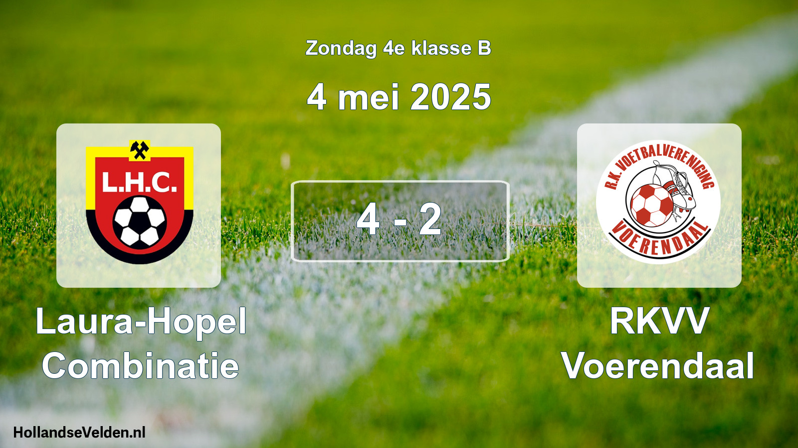 Total number of matches played: Laura-Hopel Combinatie - RKVV Voerendaal 4 - 2 (4 May 2025)