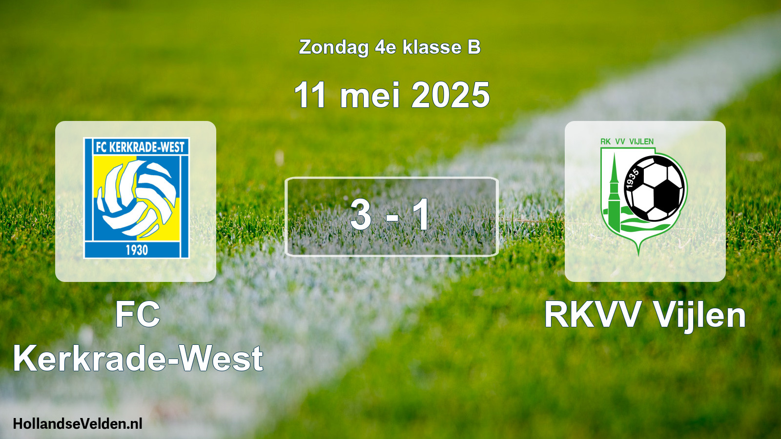 Total number of matches played: FC Kerkrade-West - RKVV Vijlen 3 - 1 (11 May 2025)