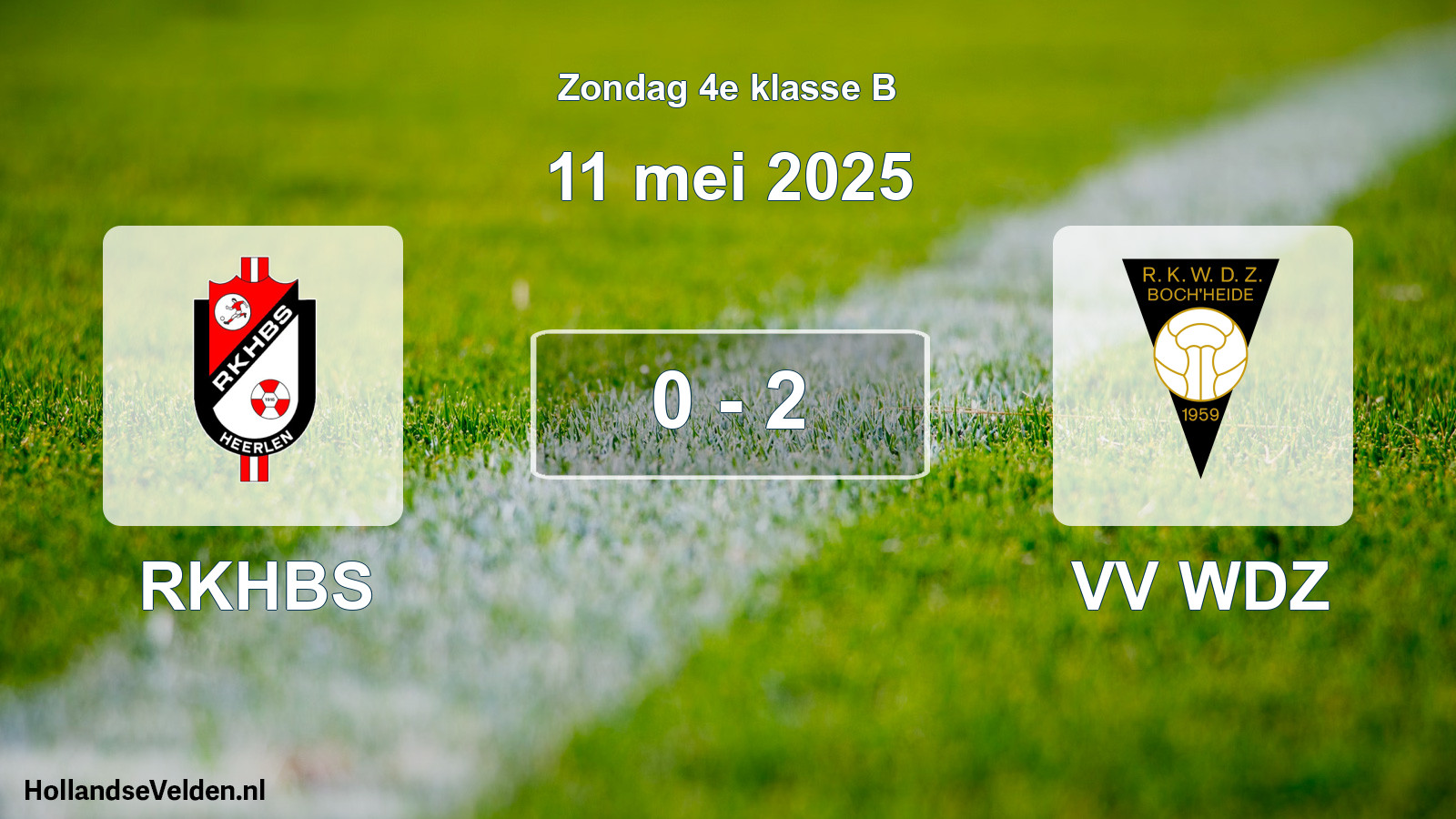 Total number of matches played: RKHBS - VV WDZ 0 - 2 (11 May 2025)