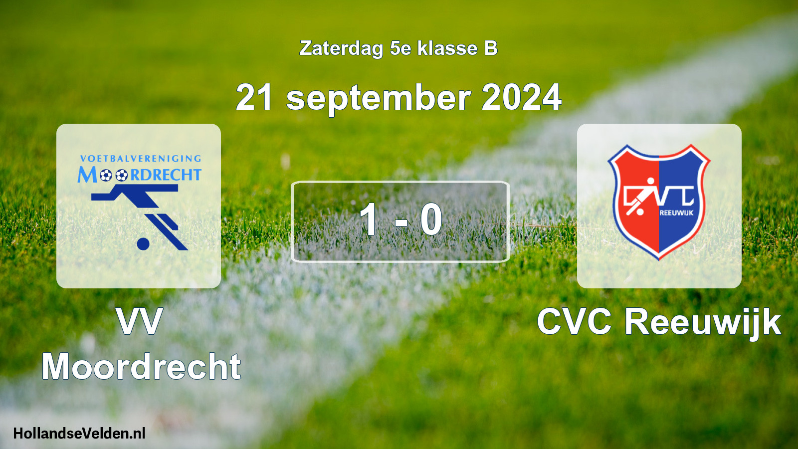 Total number of matches played: VV Moordrecht - CVC Reeuwijk 1 - 0 (21 September 2024)