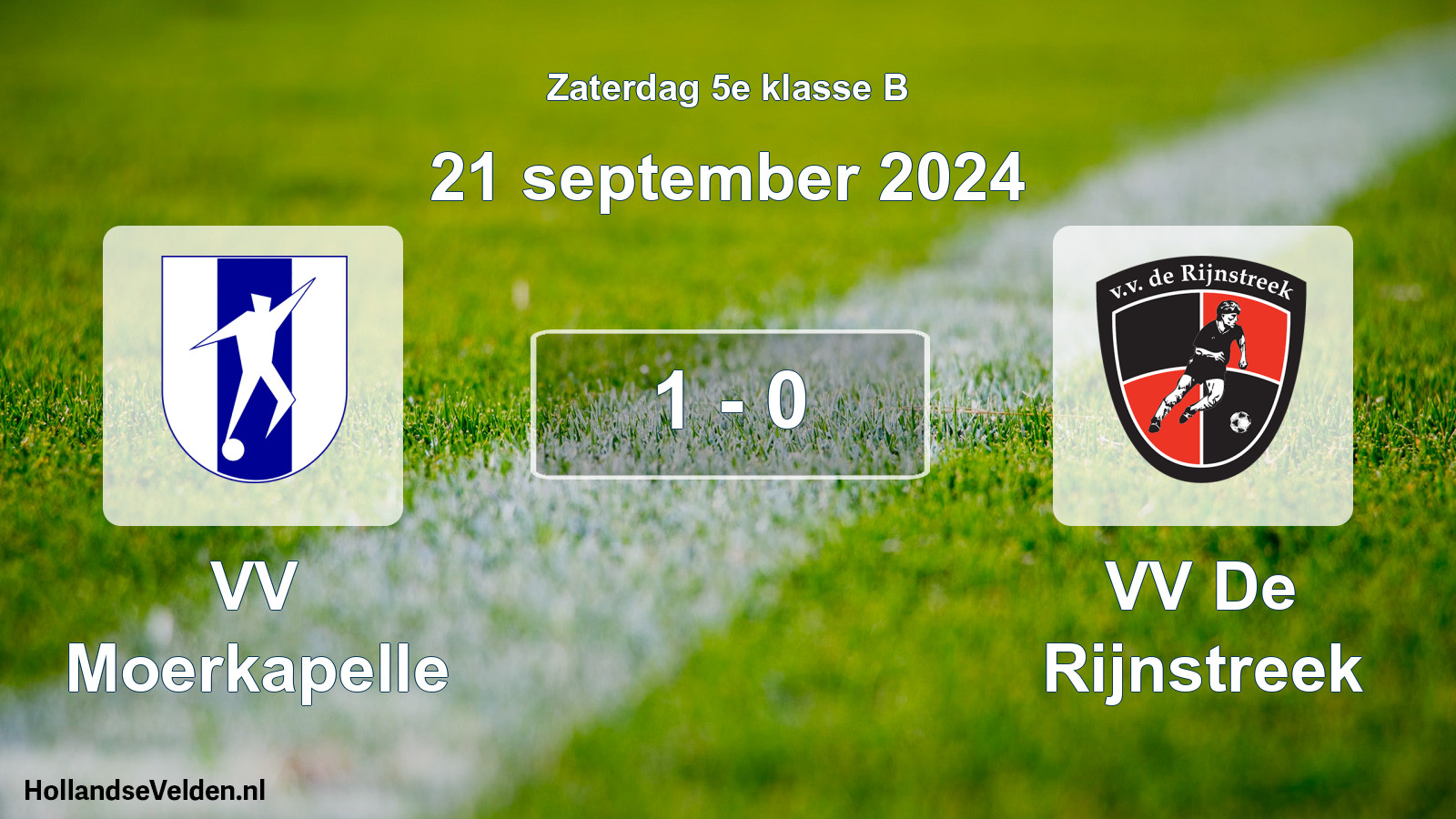 Total number of matches played: VV Moerkapelle - VV De Rijnstreek 1 - 0 (21 September 2024)