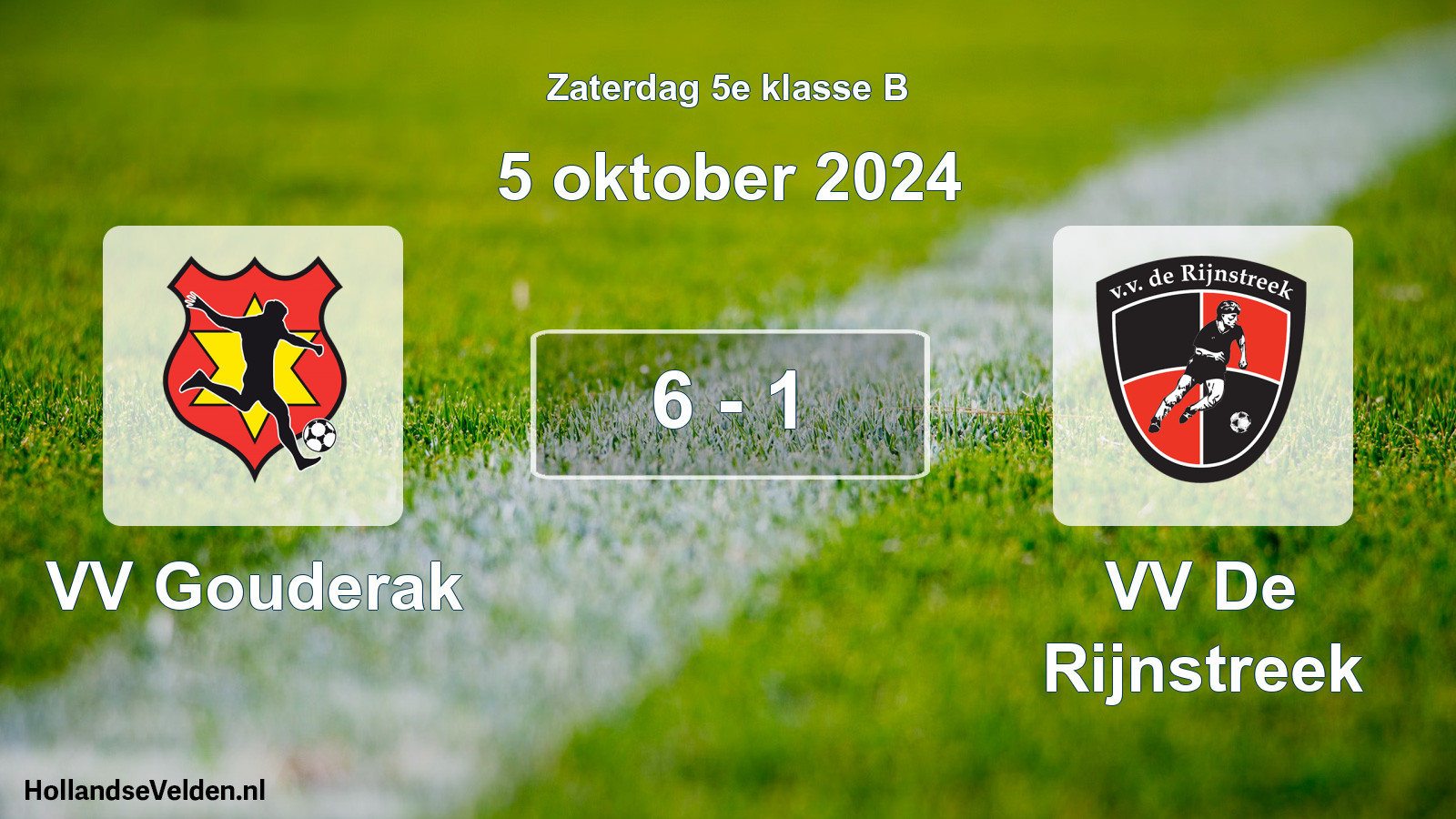 Total number of matches played: VV Gouderak - VV De Rijnstreek 6 - 1 (5 October 2024)