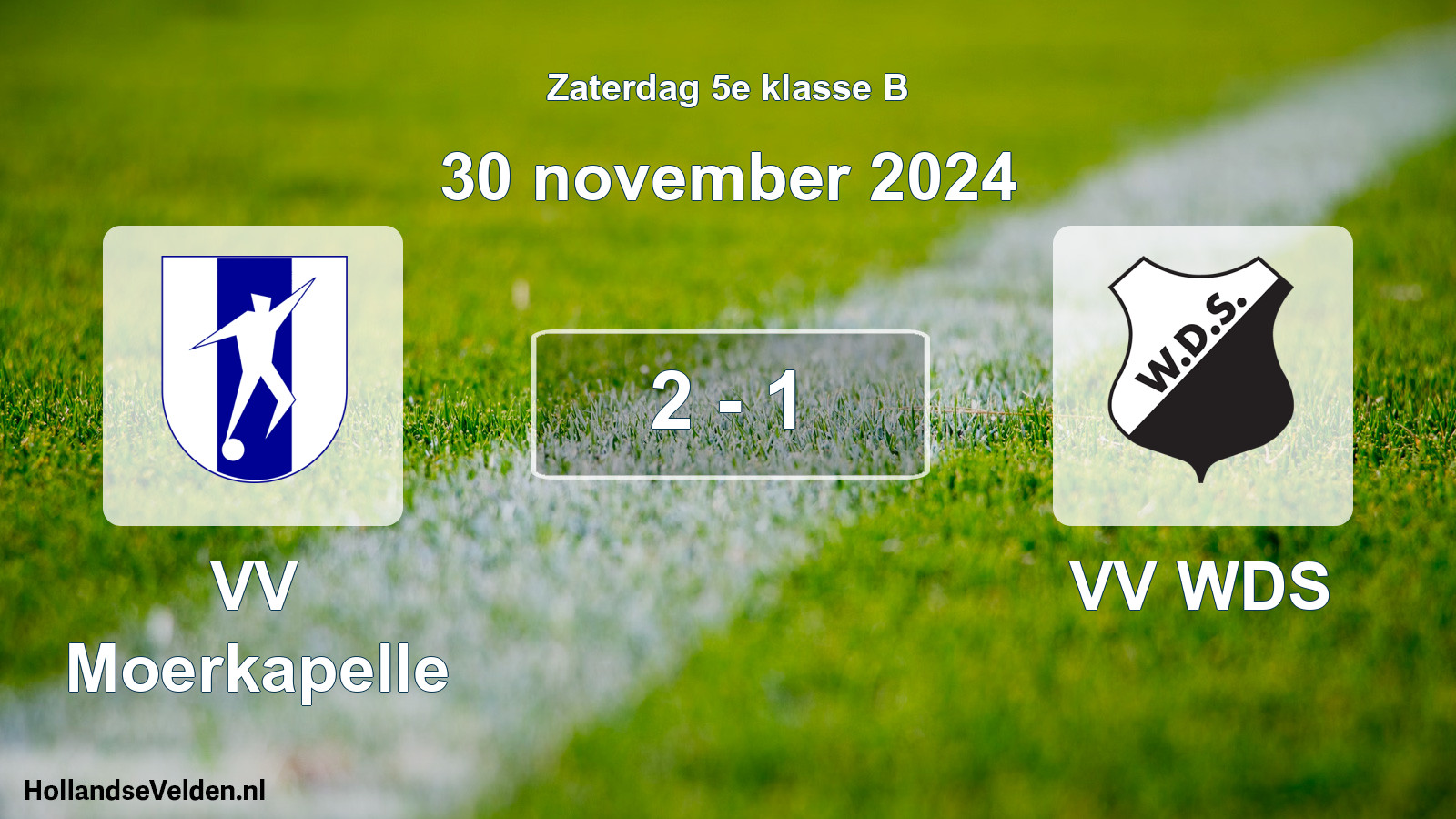 Total number of matches played: VV Moerkapelle - VV WDS 2 - 1 (30 November 2024)