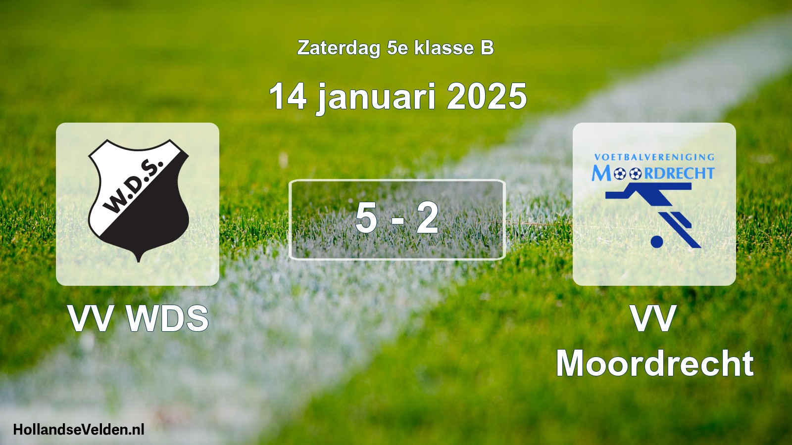 Total number of matches played: VV WDS - VV Moordrecht 5 - 2 (14 January 2025)