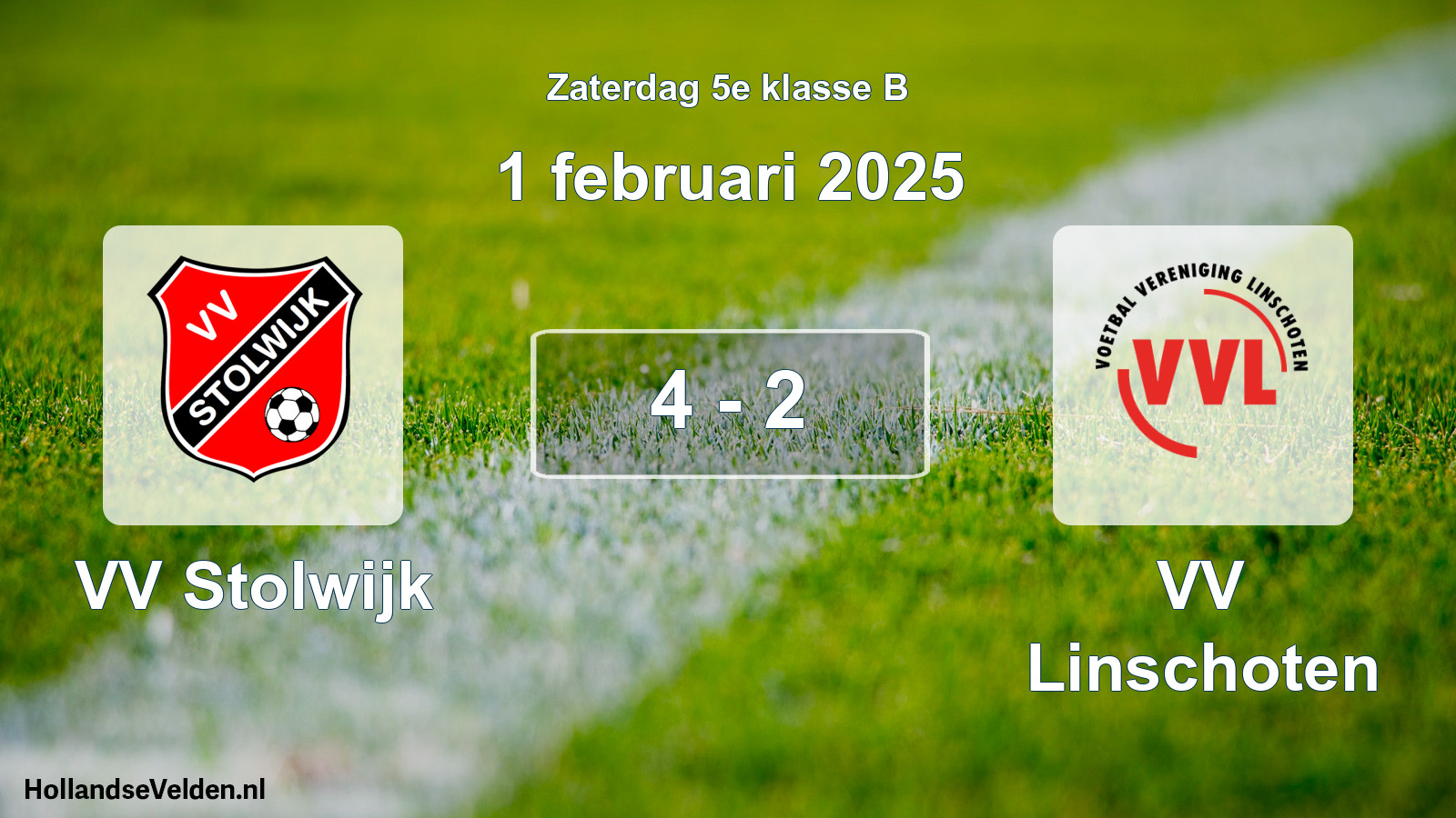 Total number of matches played: VV Stolwijk - VV Linschoten 4 - 2 (1 February 2025)