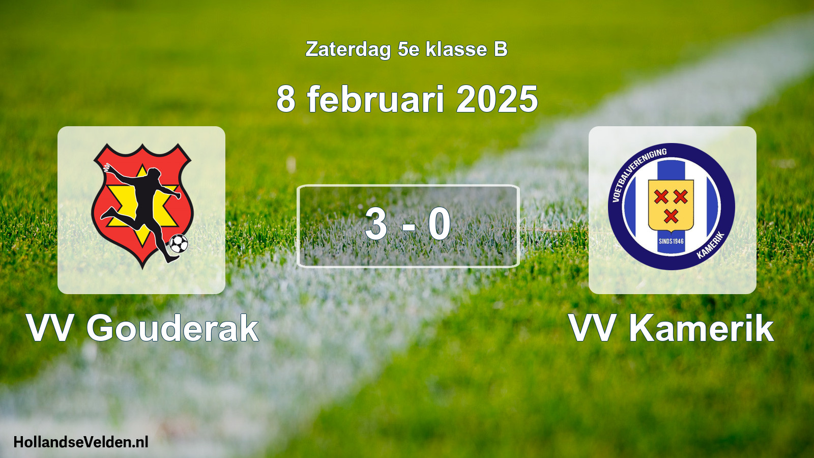 Total number of matches played: VV Gouderak - VV Kamerik 3 - 0 (8 February 2025)