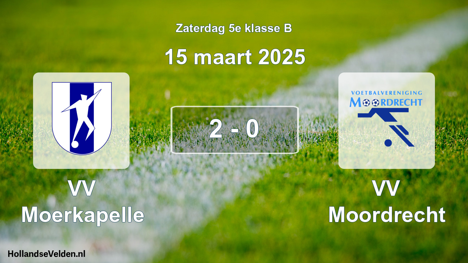 Total number of matches played: VV Moerkapelle - VV Moordrecht 2 - 0 (15 March 2025)