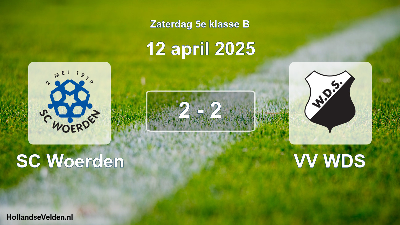 Total number of matches played: SC Woerden - VV WDS 2 - 2 (12 April 2025)