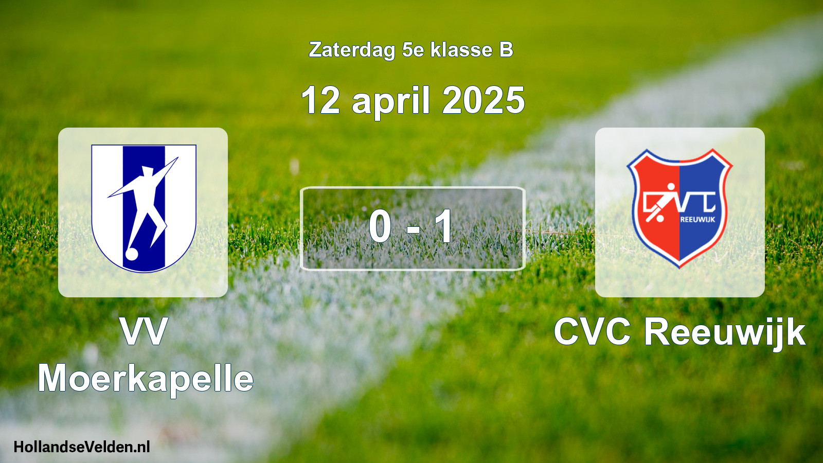 Total number of matches played: VV Moerkapelle - CVC Reeuwijk 0 - 1 (12 April 2025)