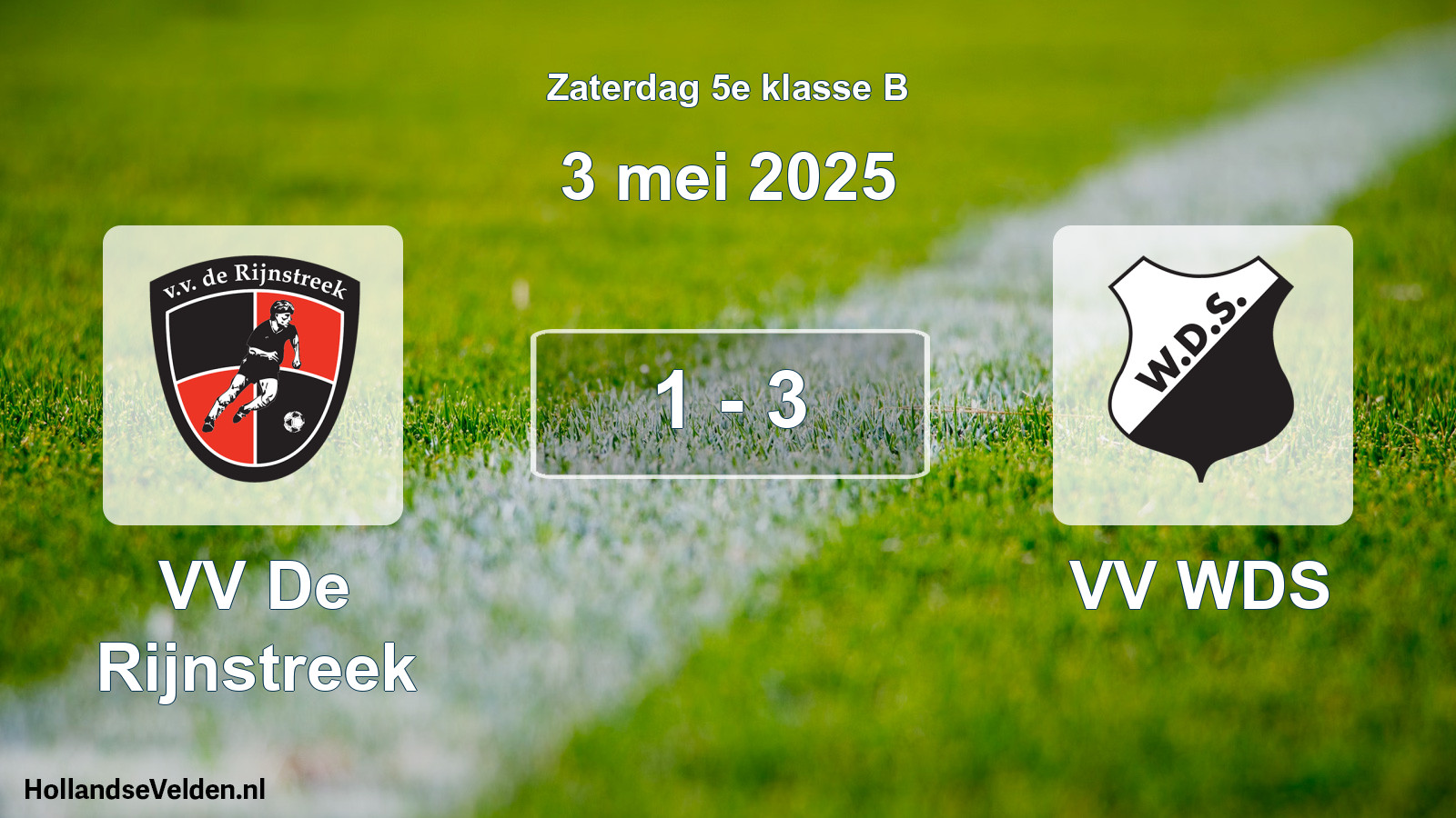 Total number of matches played: VV De Rijnstreek - VV WDS 1 - 3 (3 May 2025)