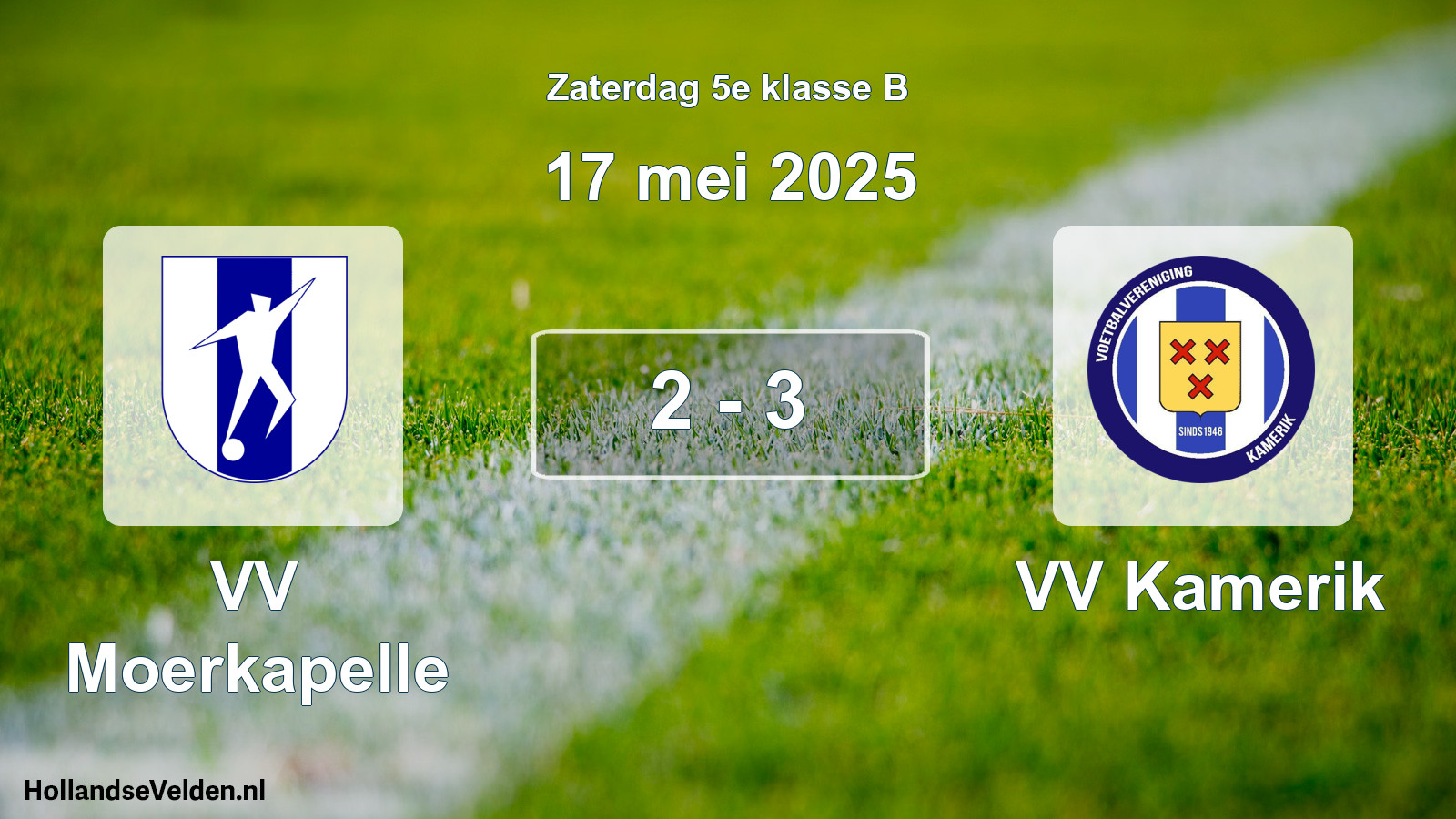 Total number of matches played: VV Moerkapelle - VV Kamerik 2 - 3 (17 May 2025)