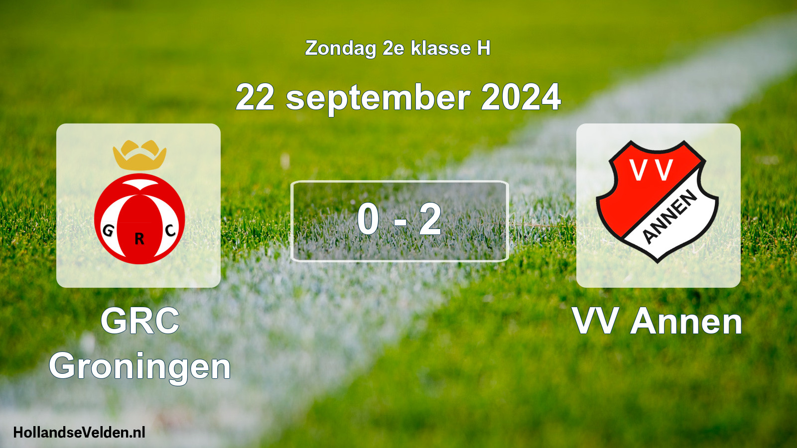Total number of matches played: GRC Groningen - VV Annen 0 - 2 (22 September 2024)