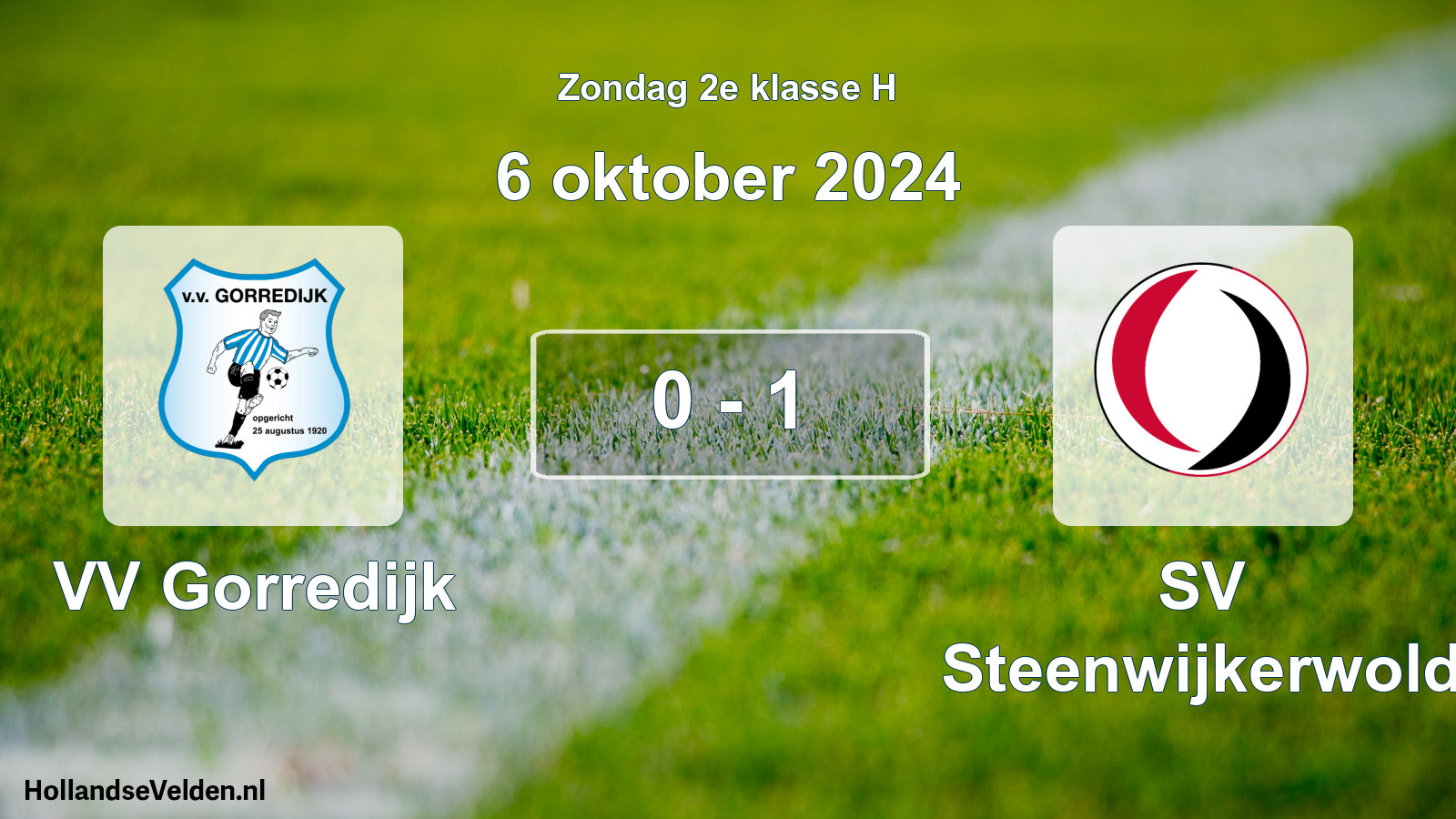 Total number of matches played: VV Gorredijk - SV Steenwijkerwold 0 - 1 (6 October 2024)