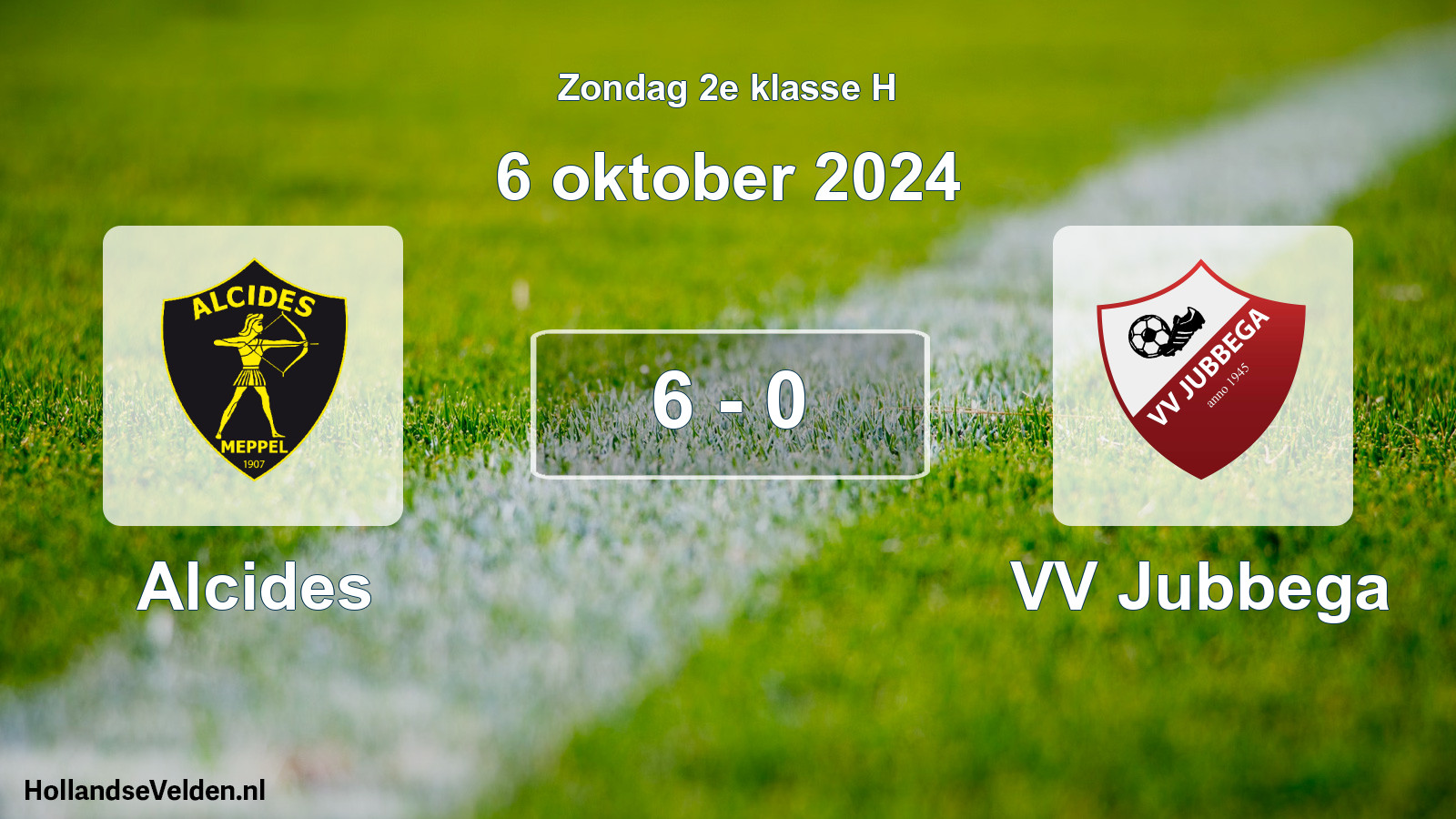 Total number of matches played: Alcides - VV Jubbega 6 - 0 (6 October 2024)