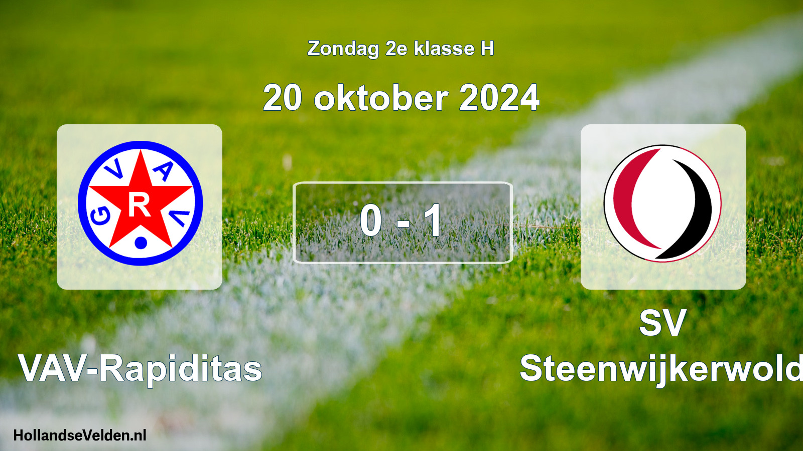 Total number of matches played: GVAV-Rapiditas - SV Steenwijkerwold 0 - 1 (20 October 2024)