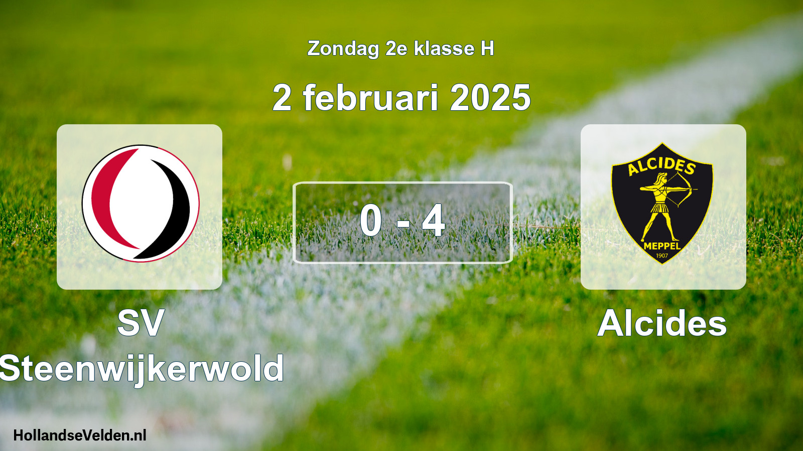 Total number of matches played: SV Steenwijkerwold - Alcides 0 - 4 (2 February 2025)