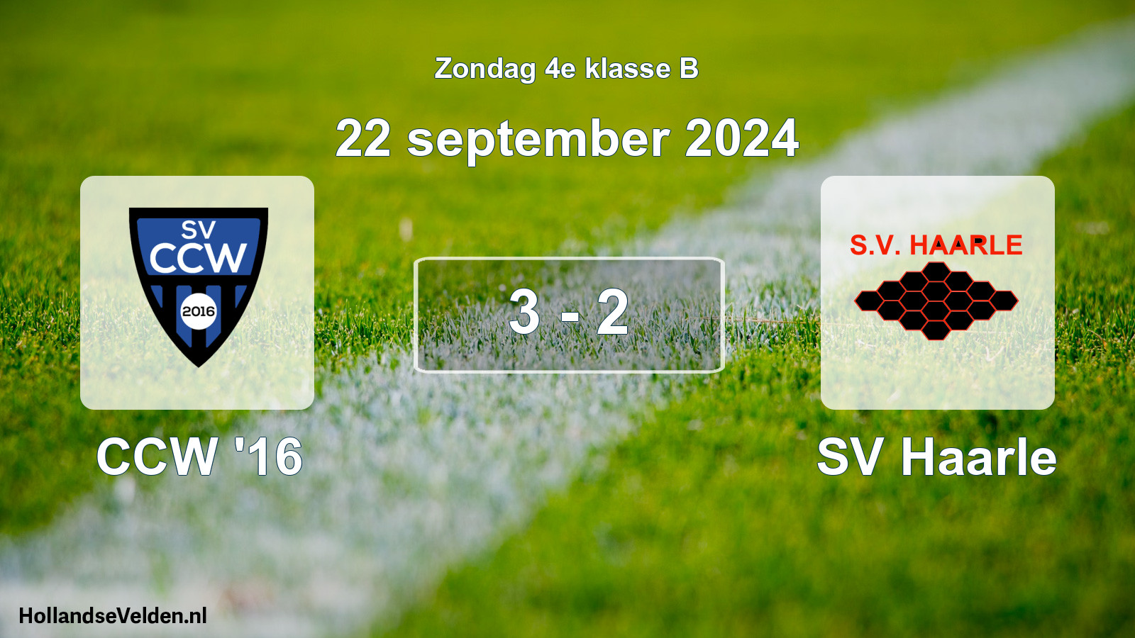 Total number of matches played: CCW '16 - SV Haarle 3 - 2 (22 September 2024)