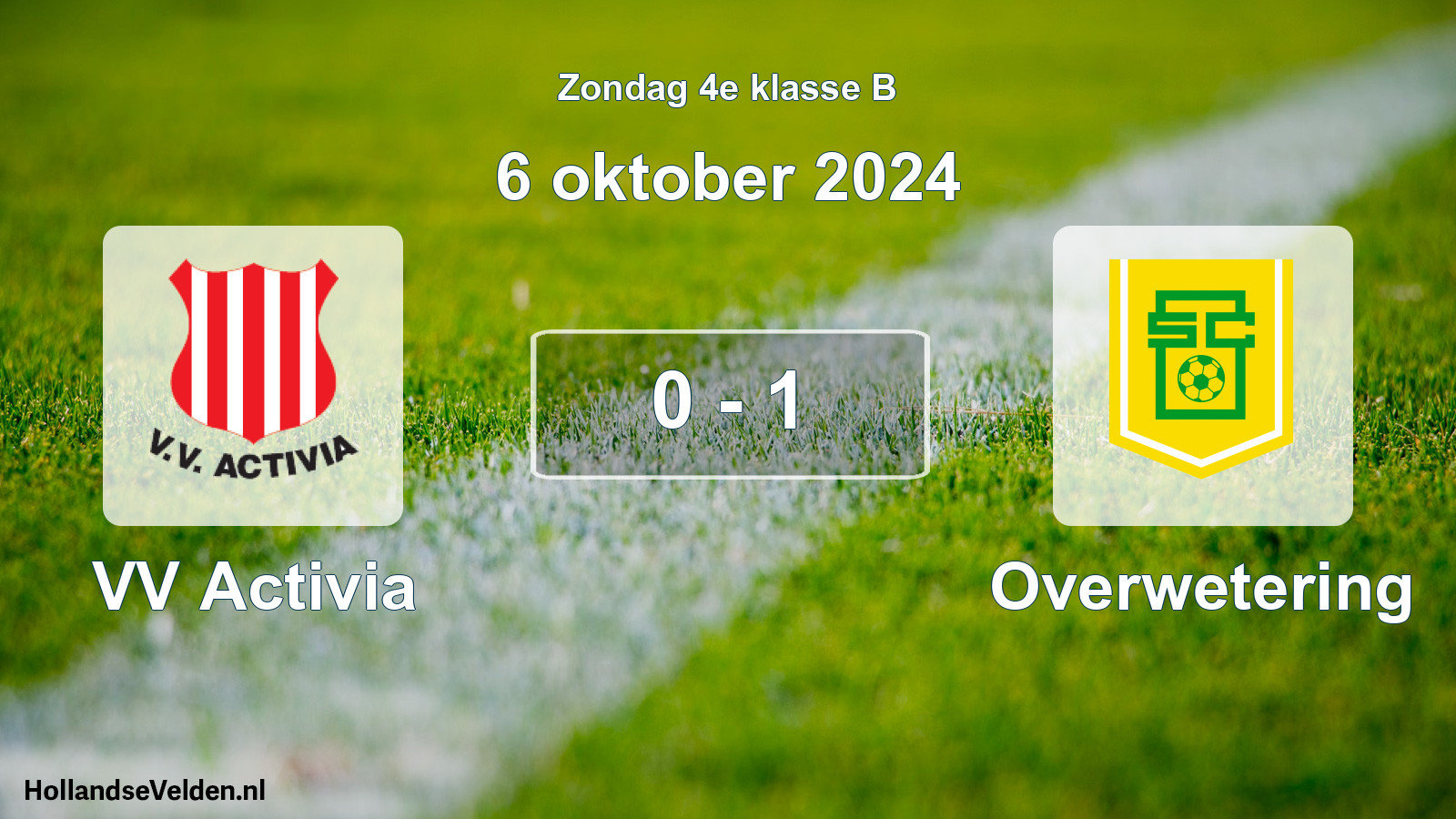Total number of matches played: VV Activia - Overwetering 0 - 1 (6 October 2024)